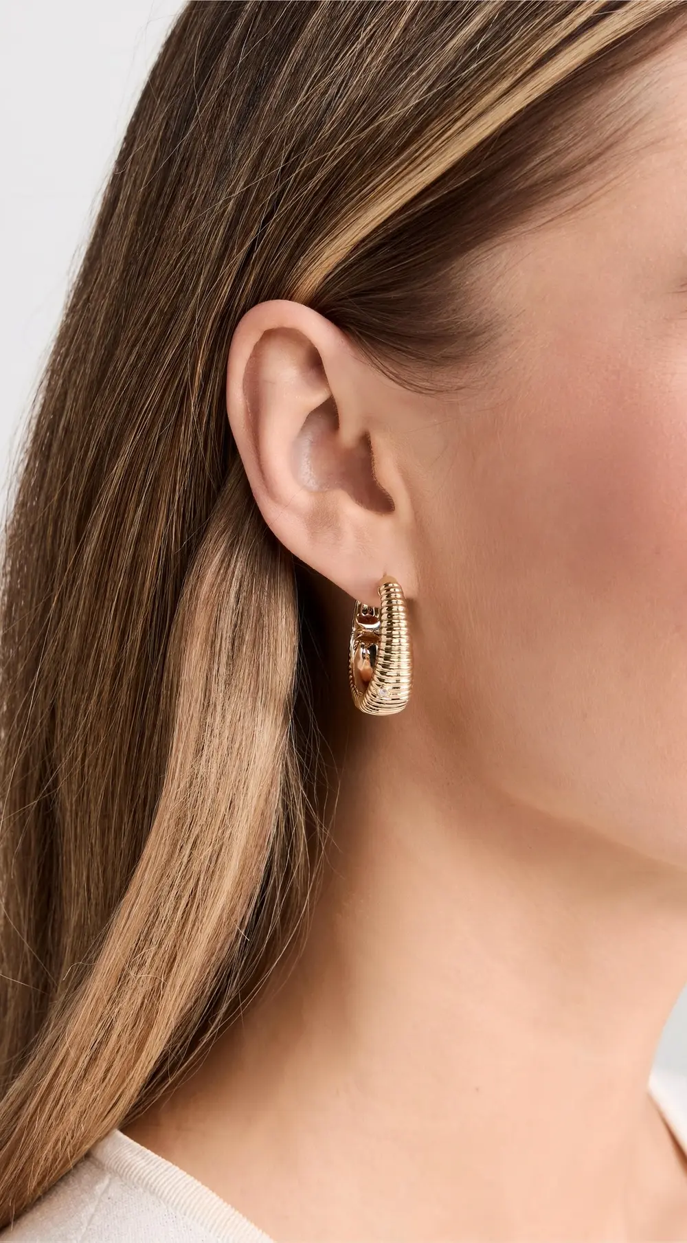 Yvonne Leon Paire De Maxi Creoles Berlingot OJ Earrings