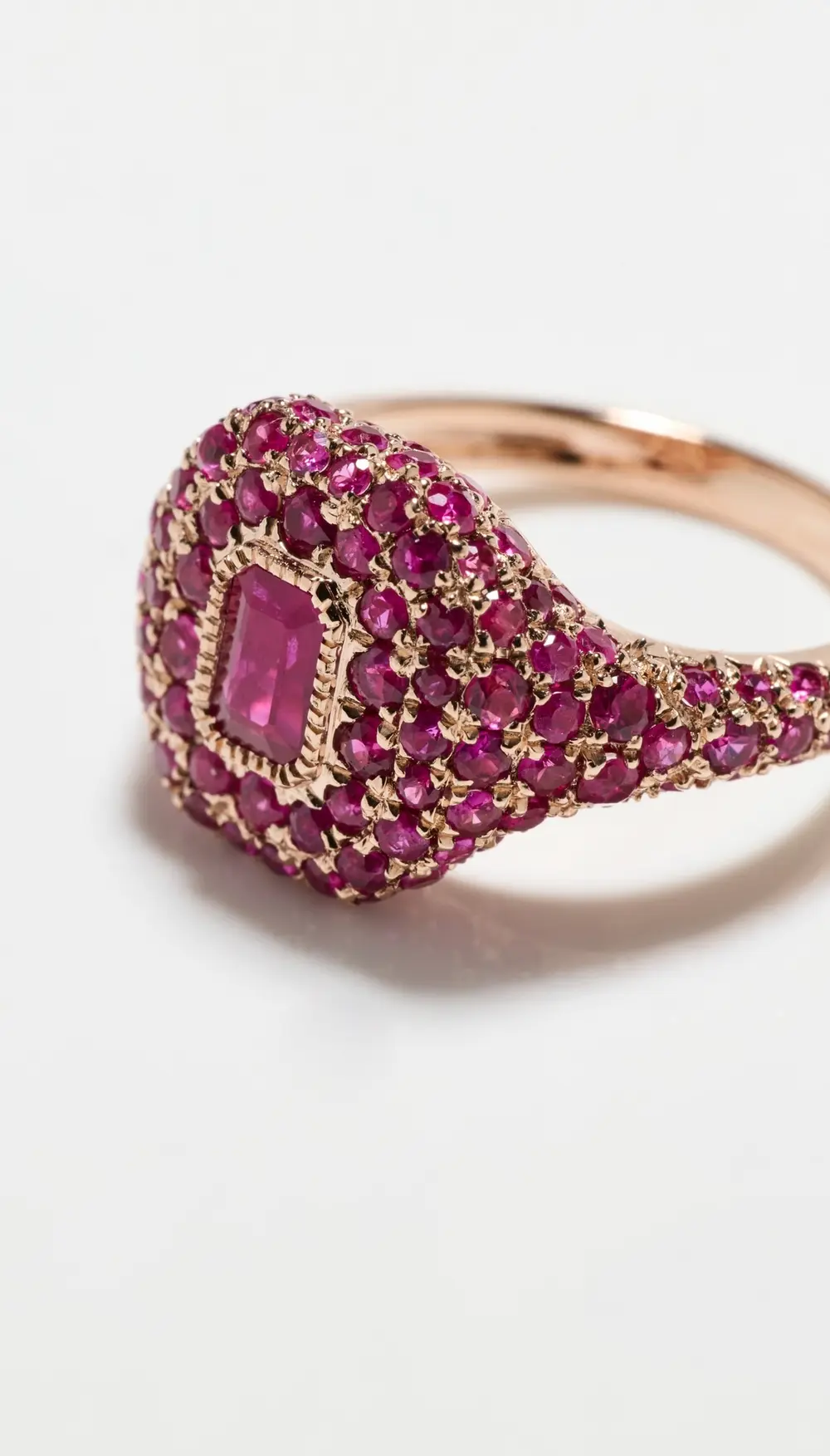 SHAY 18k Pave Ruby Pinky Ring
