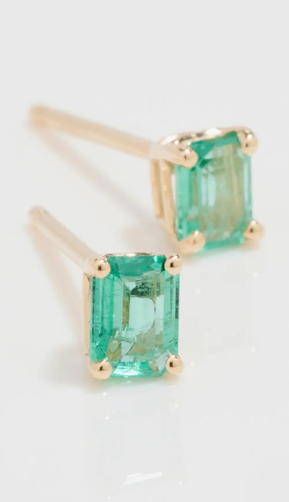 Zoe Chicco 14k Gold Emerald Studs