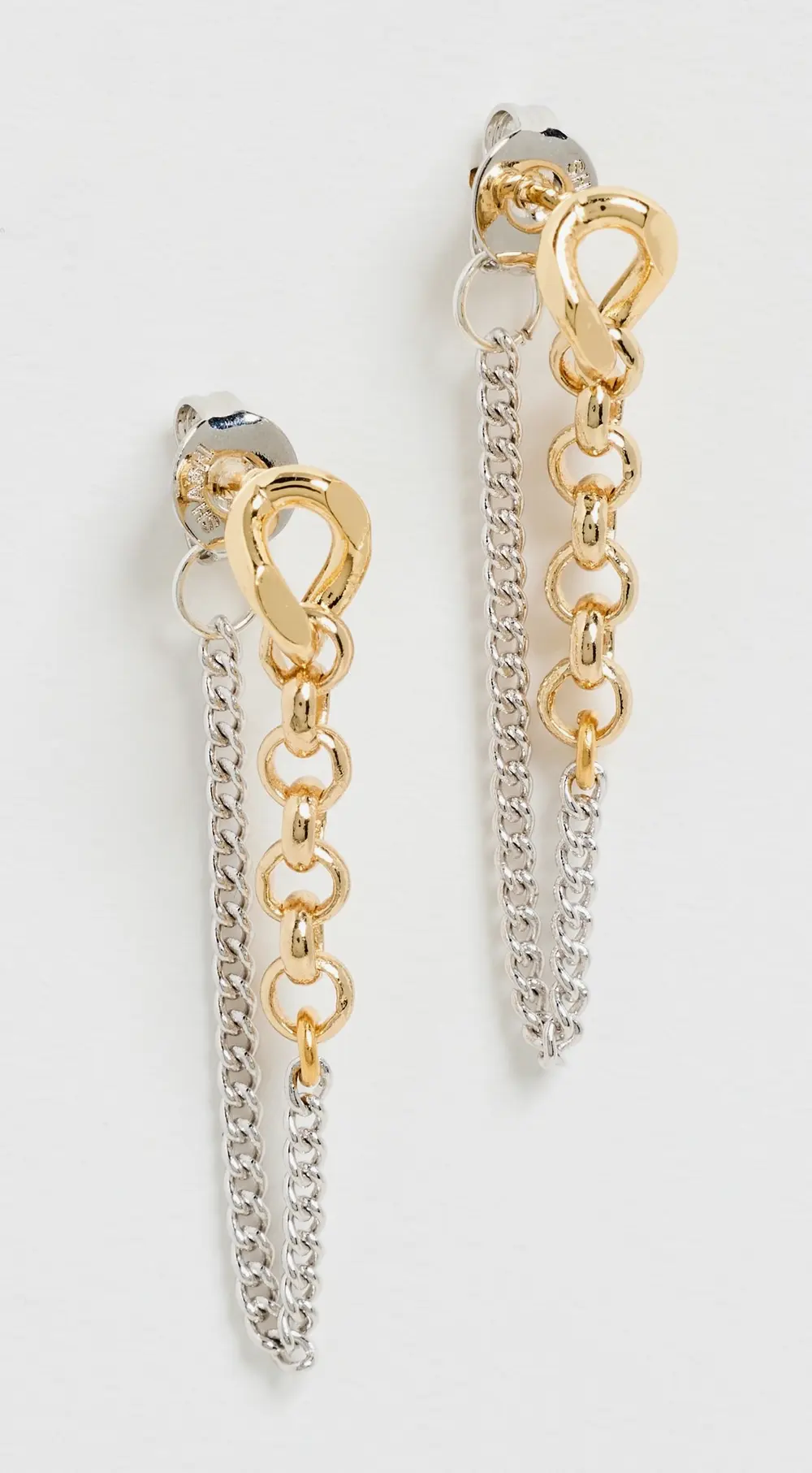 SHASHI Kelly Two Tone Chain Earrings