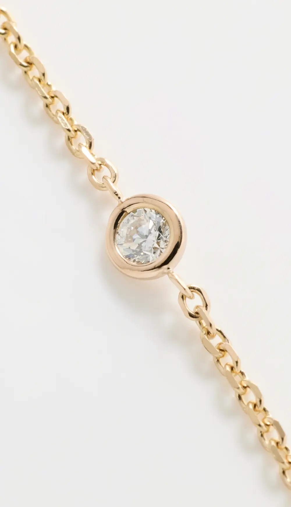 Isa Grutman 14k Diamond Bezel Hand Chain