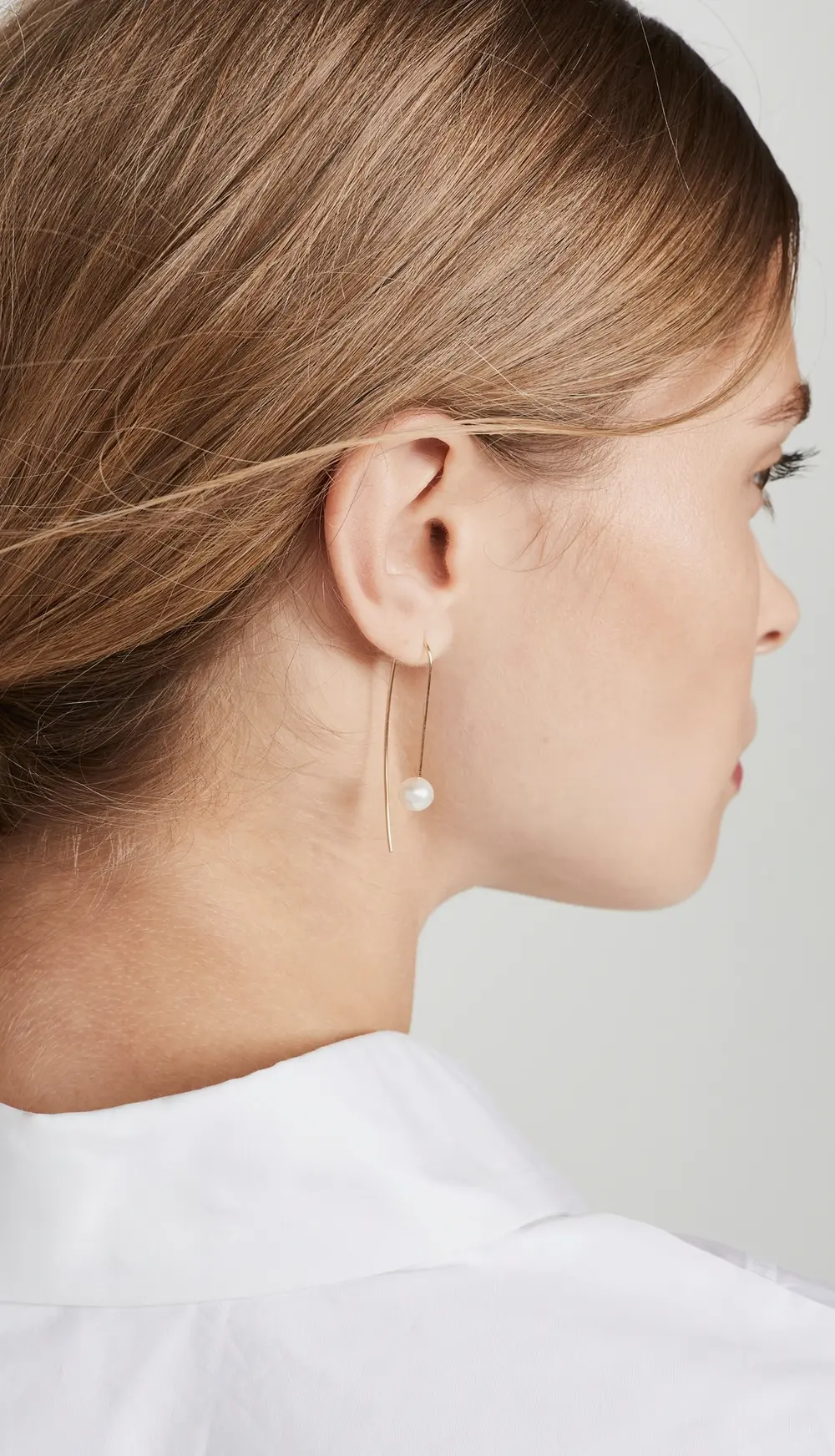 Zoe Chicco 14k Gold White Freshwater Cultured Pearl Wire Earrings