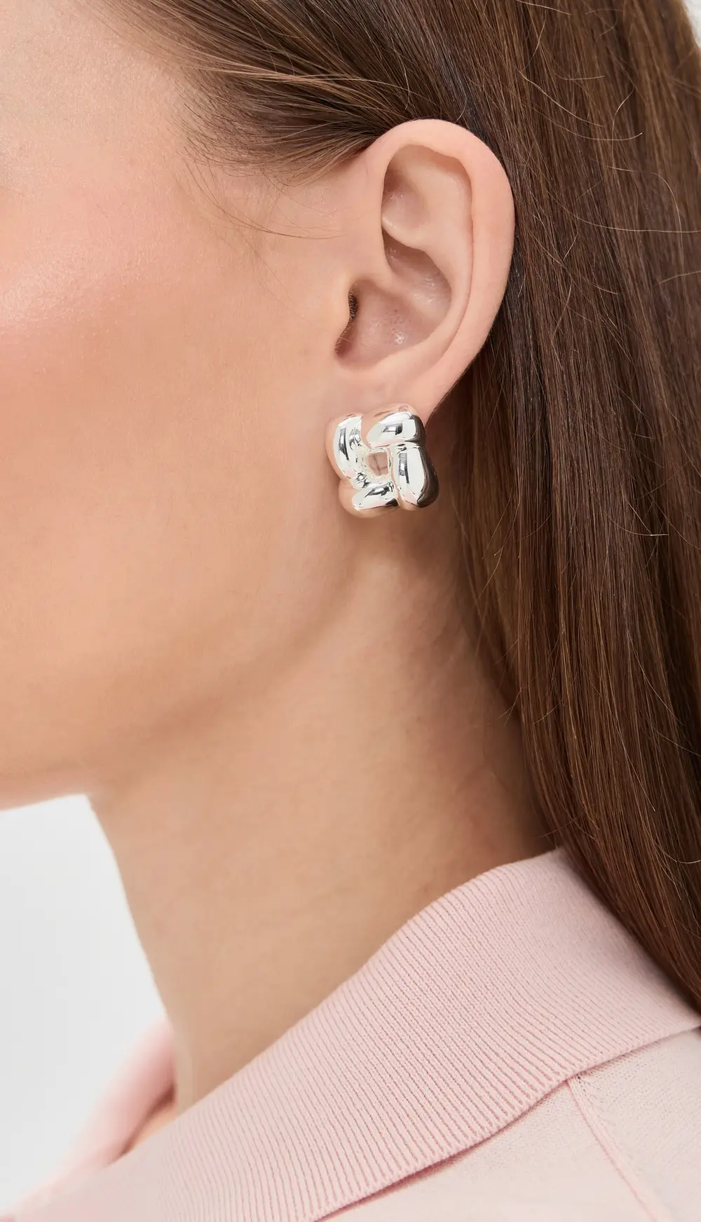 JENNY BIRD Medium Woven Square Earrings