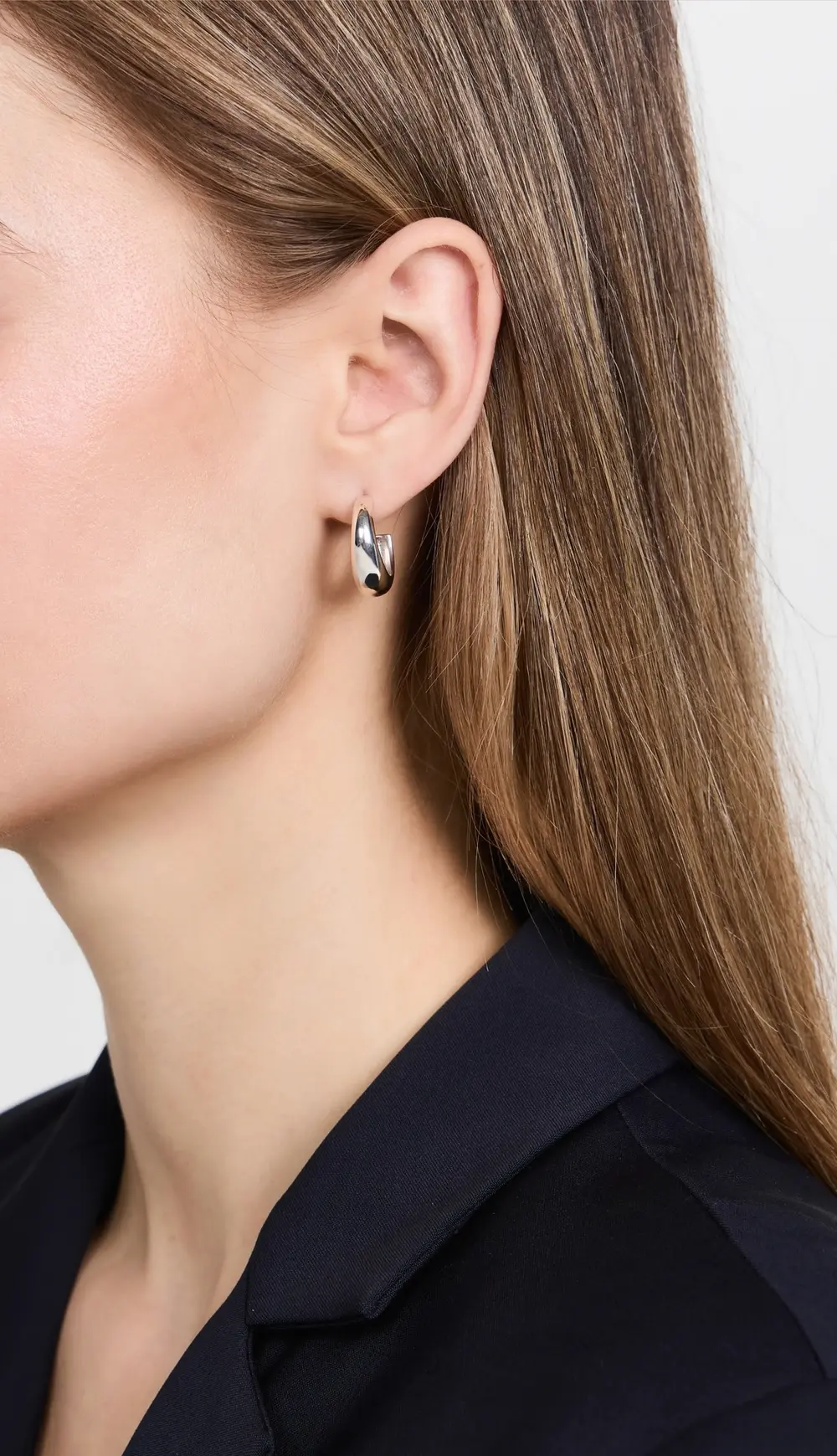 Zoe Chicco Sterling Silver Medium Aura Hoop Earrings