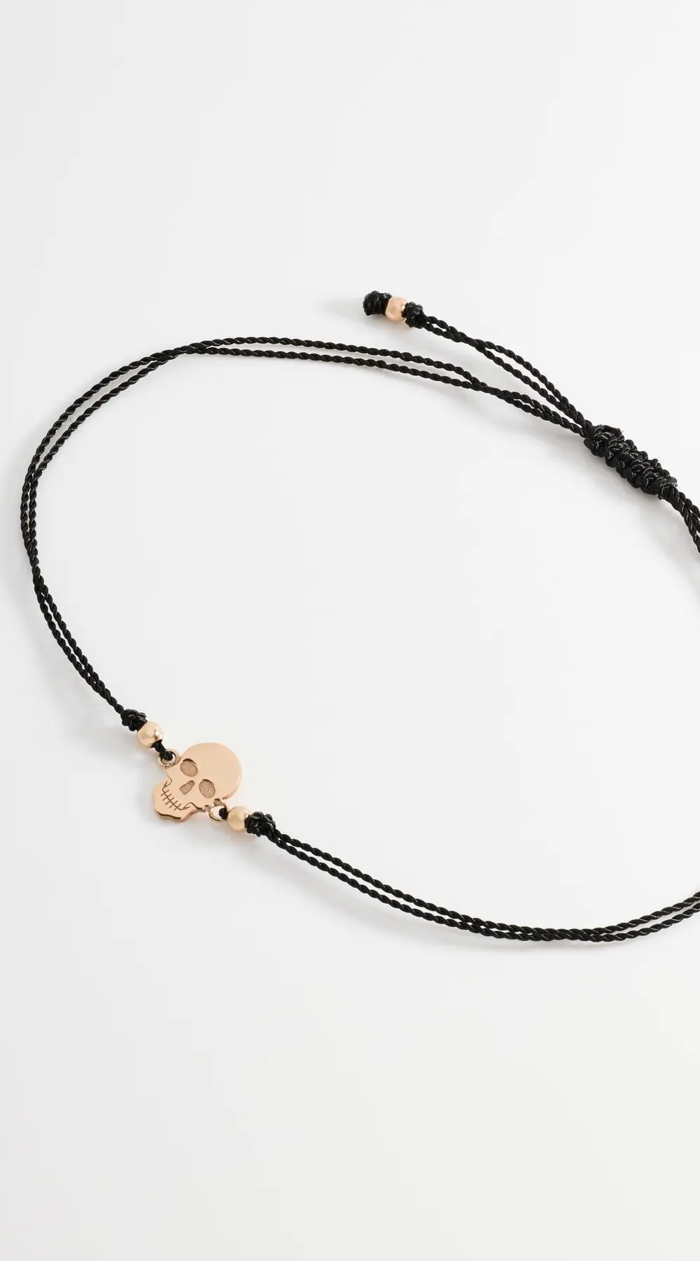 Zoe Chicco 14k Gold Midi Bitty Skull Cord Bracelet