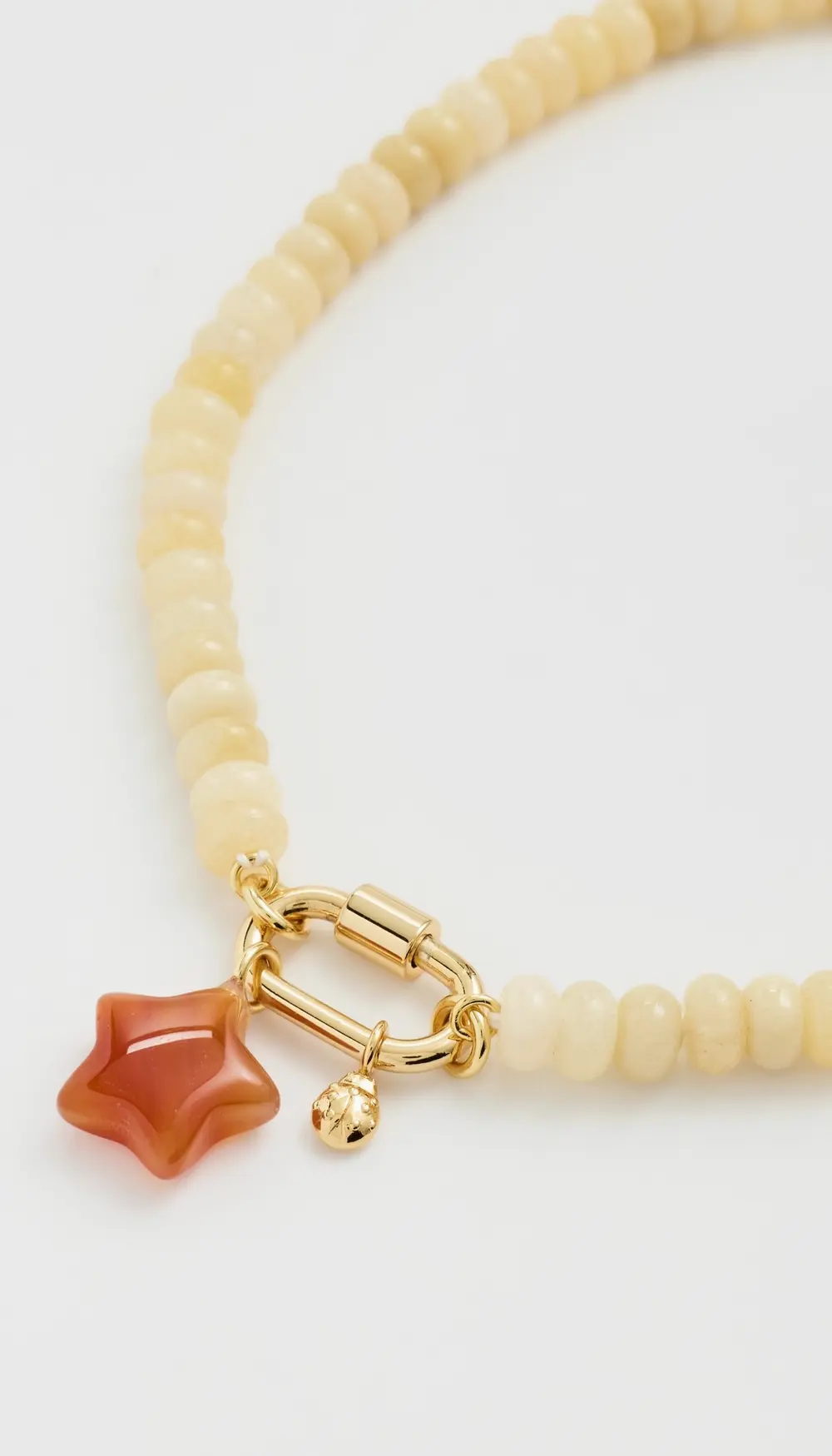 Madewell Semiprecious Beaded Carabiner Charm Necklace