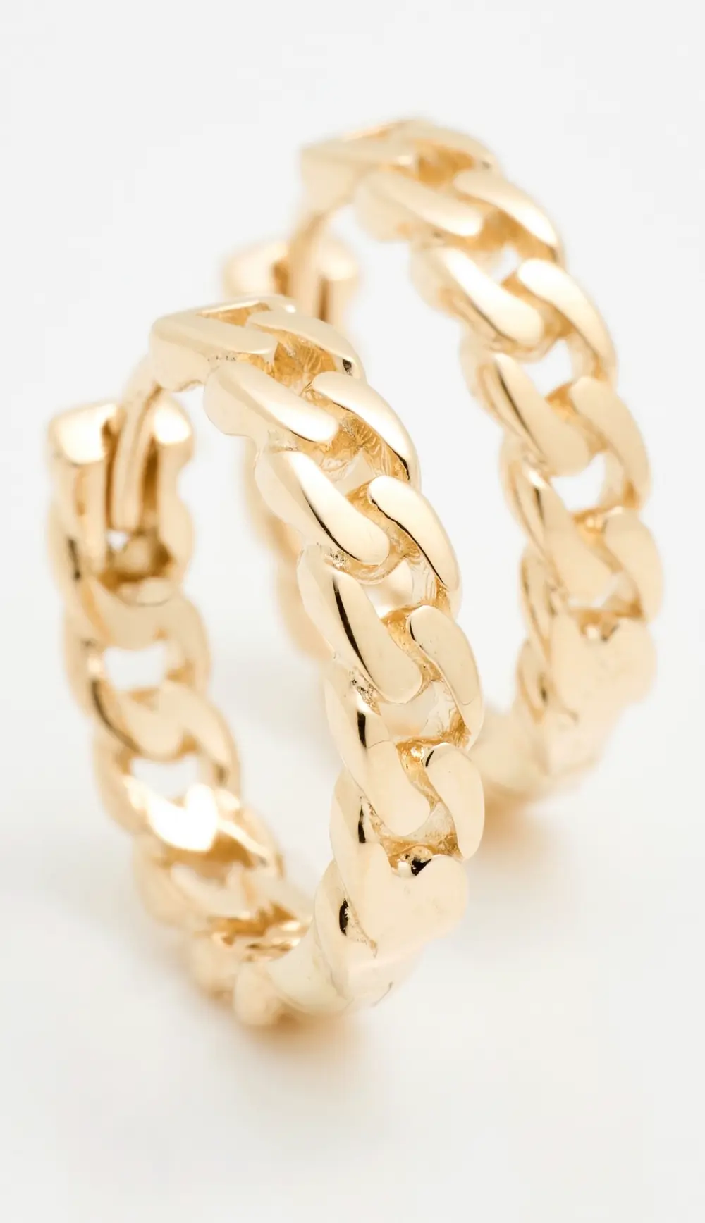 Zoe Chicco 14k Curb Chain Hinged Huggie Hoops