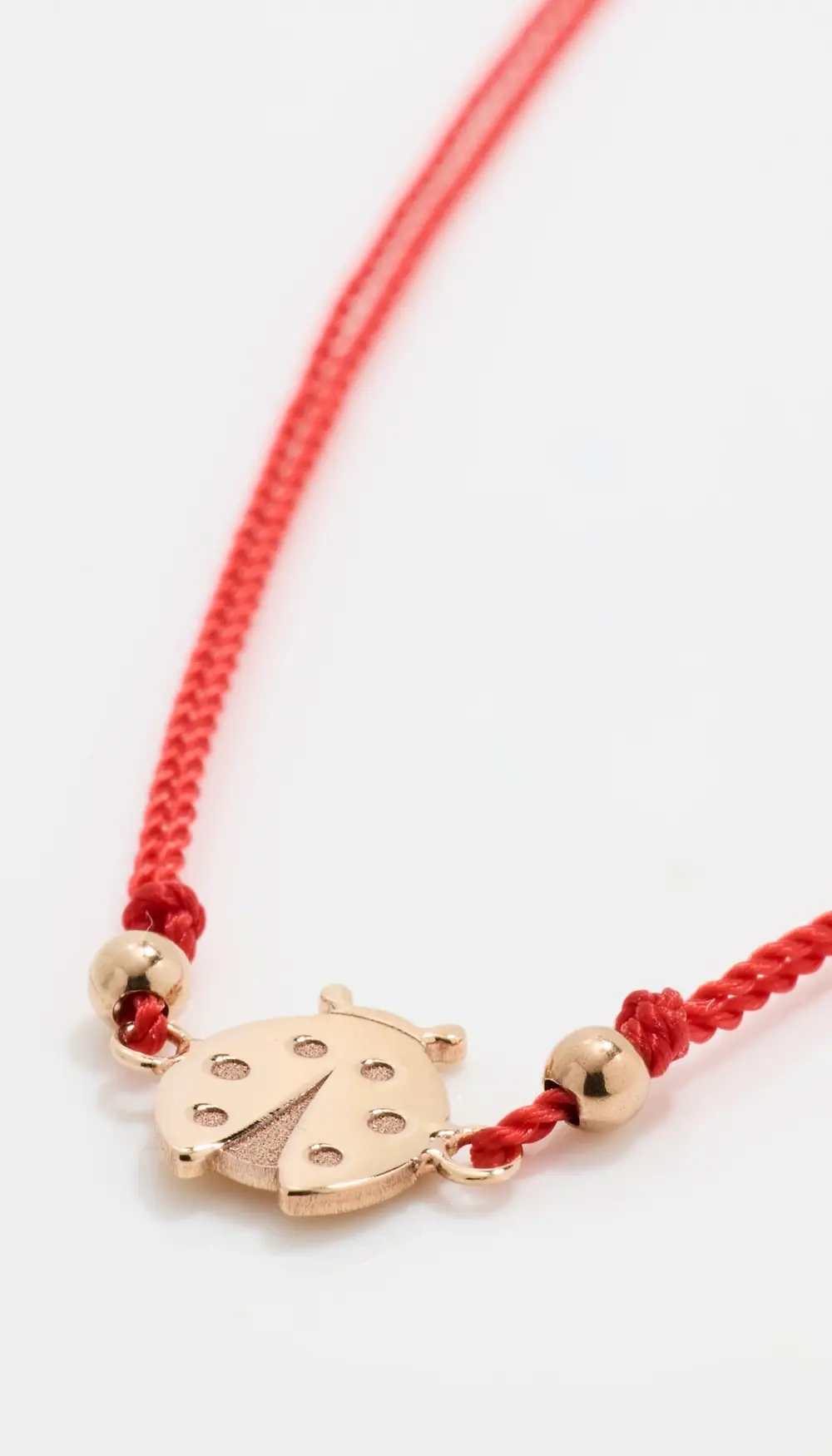 Zoe Chicco 14k Gold Ladybug Cord Bracelet