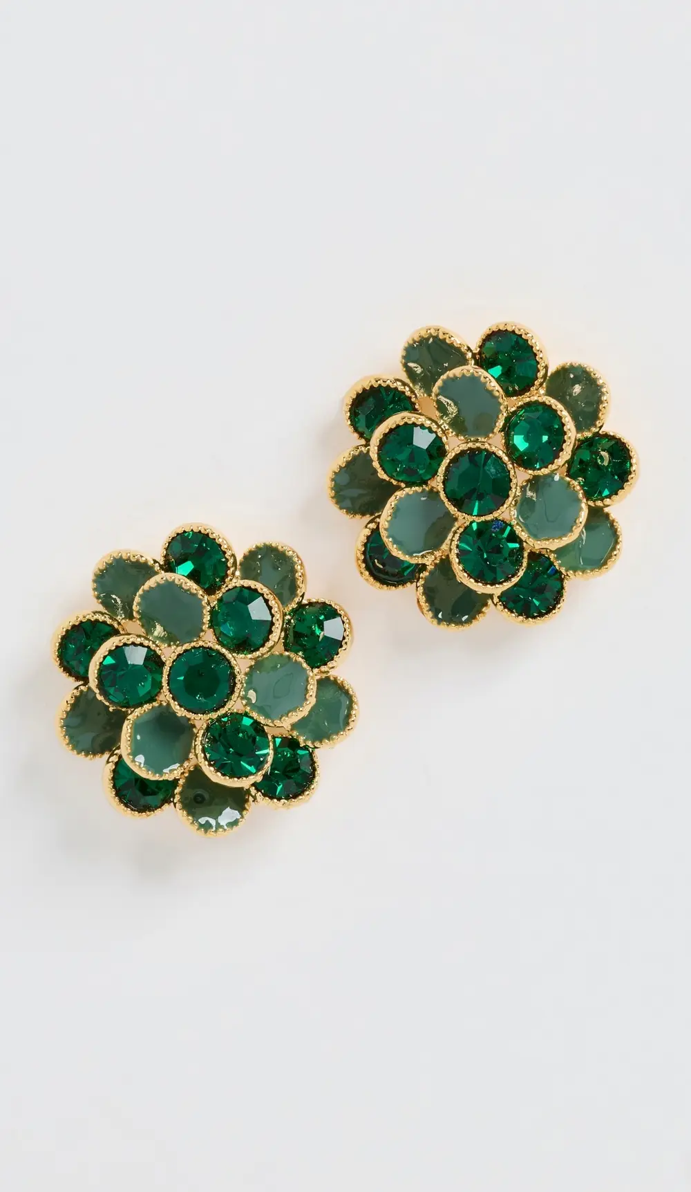 By Adina Eden Colored Beaded Flower Stud Earrings