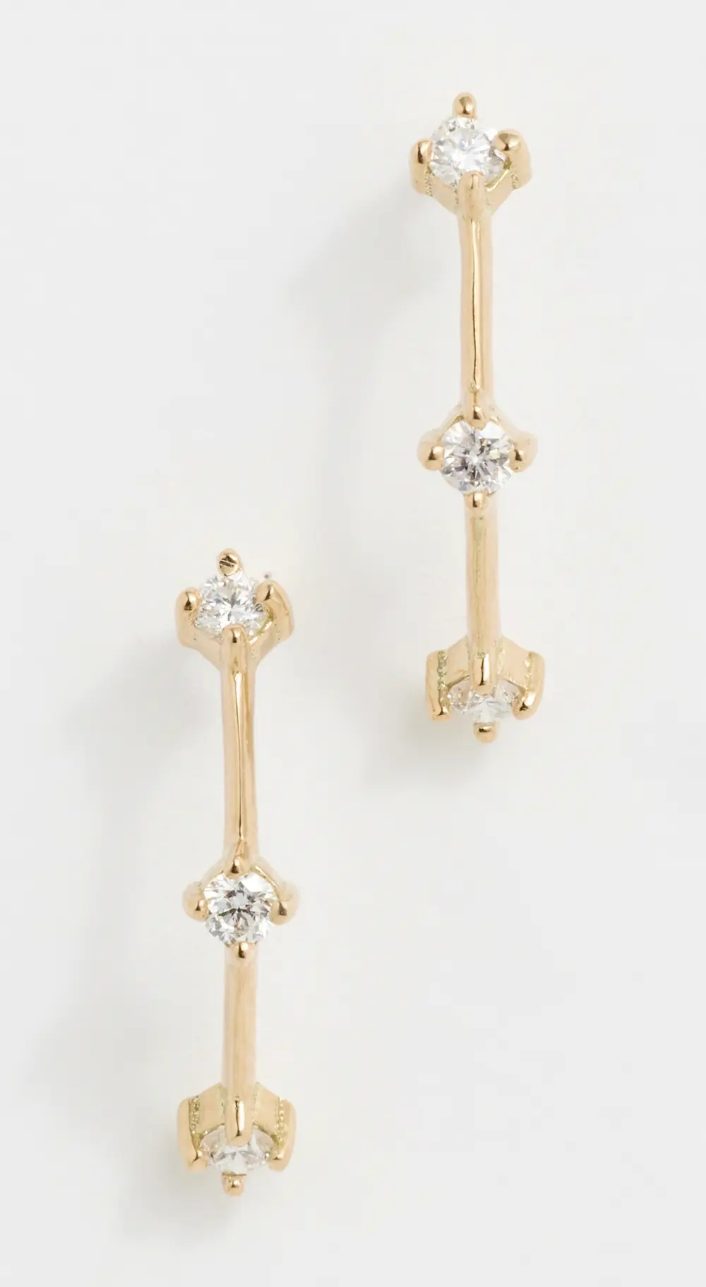 Zoe Chicco 14k Gold Diamond Dash Arc Earrings