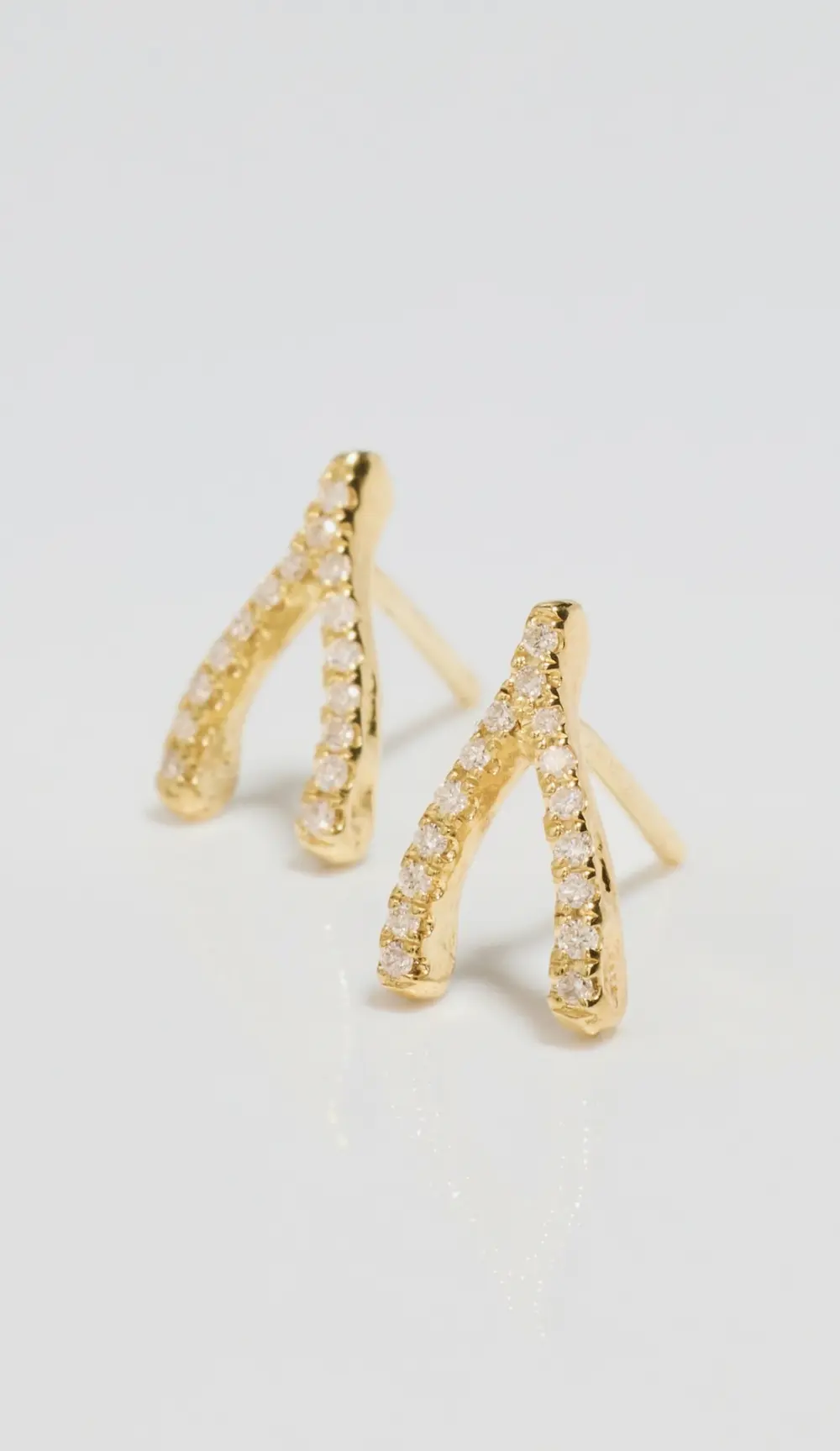 Jennifer Meyer Jewelry Mini Wishbone Studs