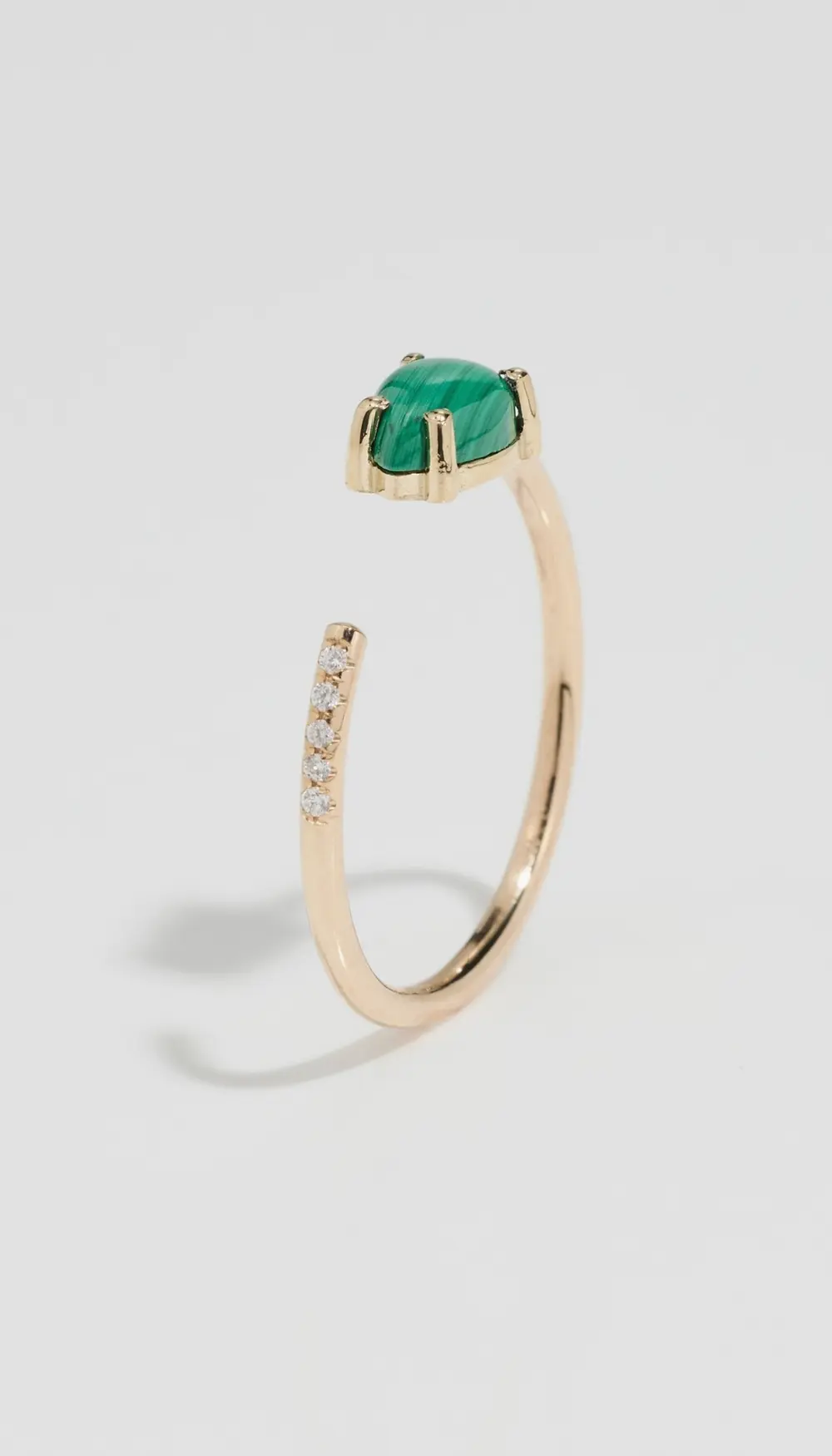 Zoe Chicco 14k Malachite & Diamond Ring