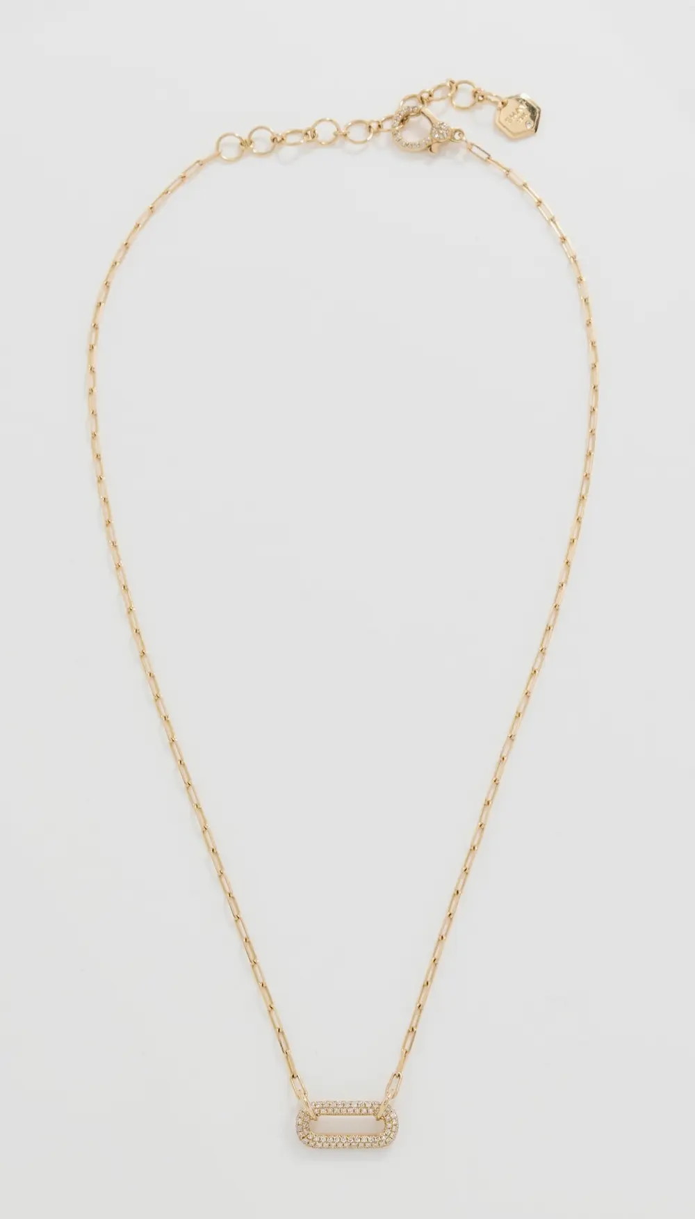 SHAY 18k Single Diamond Pave Cable Necklace