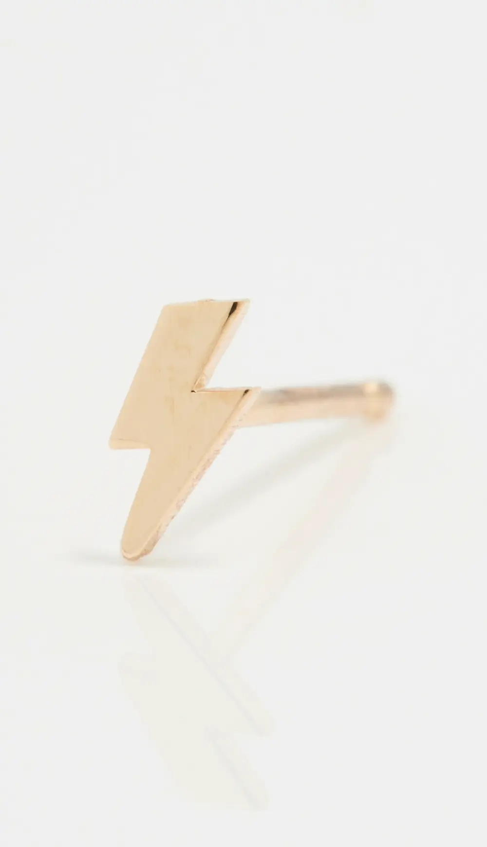 Zoe Chicco 14k Single Itty Bitty Lightning Bolt Stud Earring