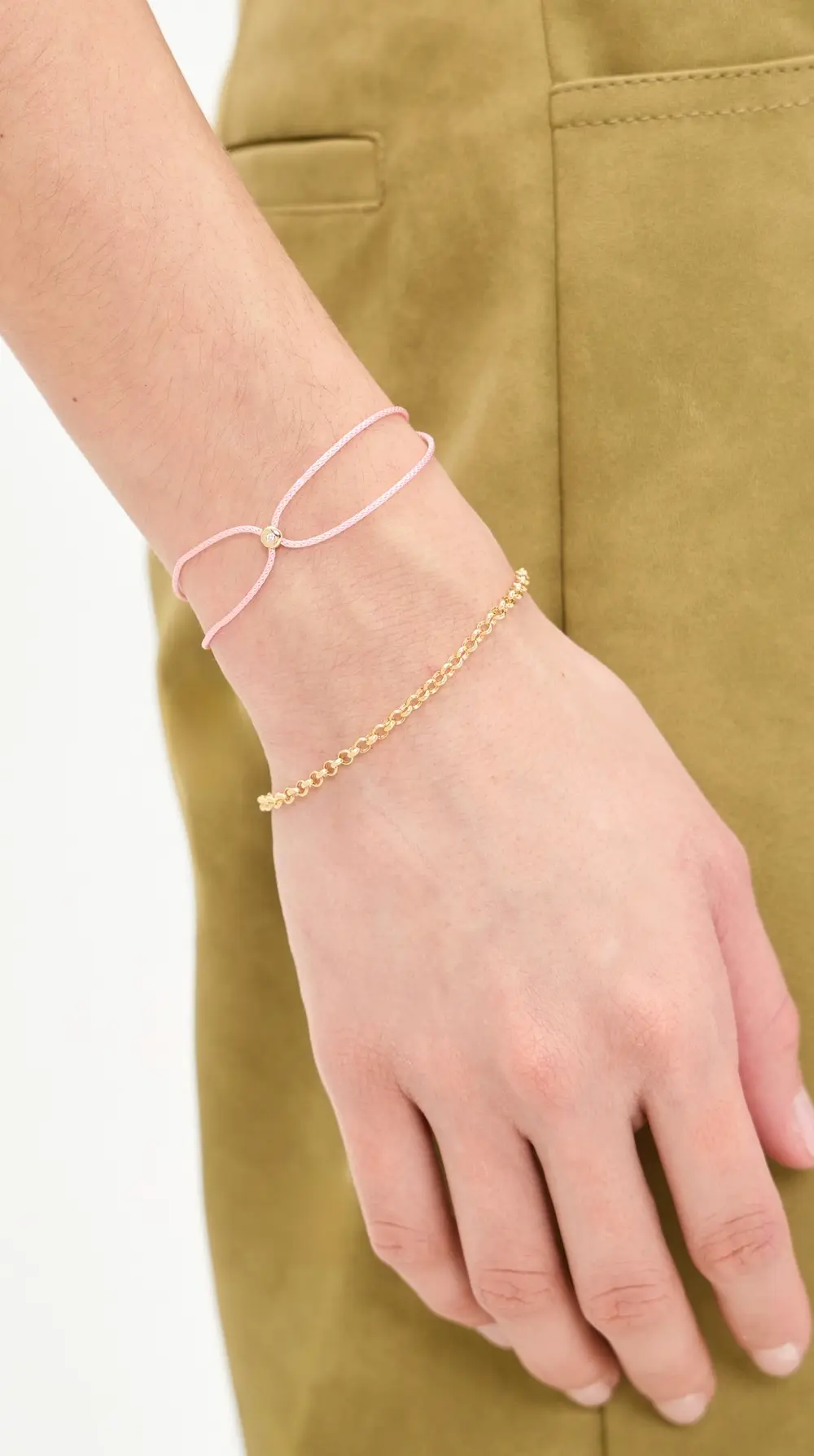 EF Collection 14k Diamond Dot Cord Bracelet