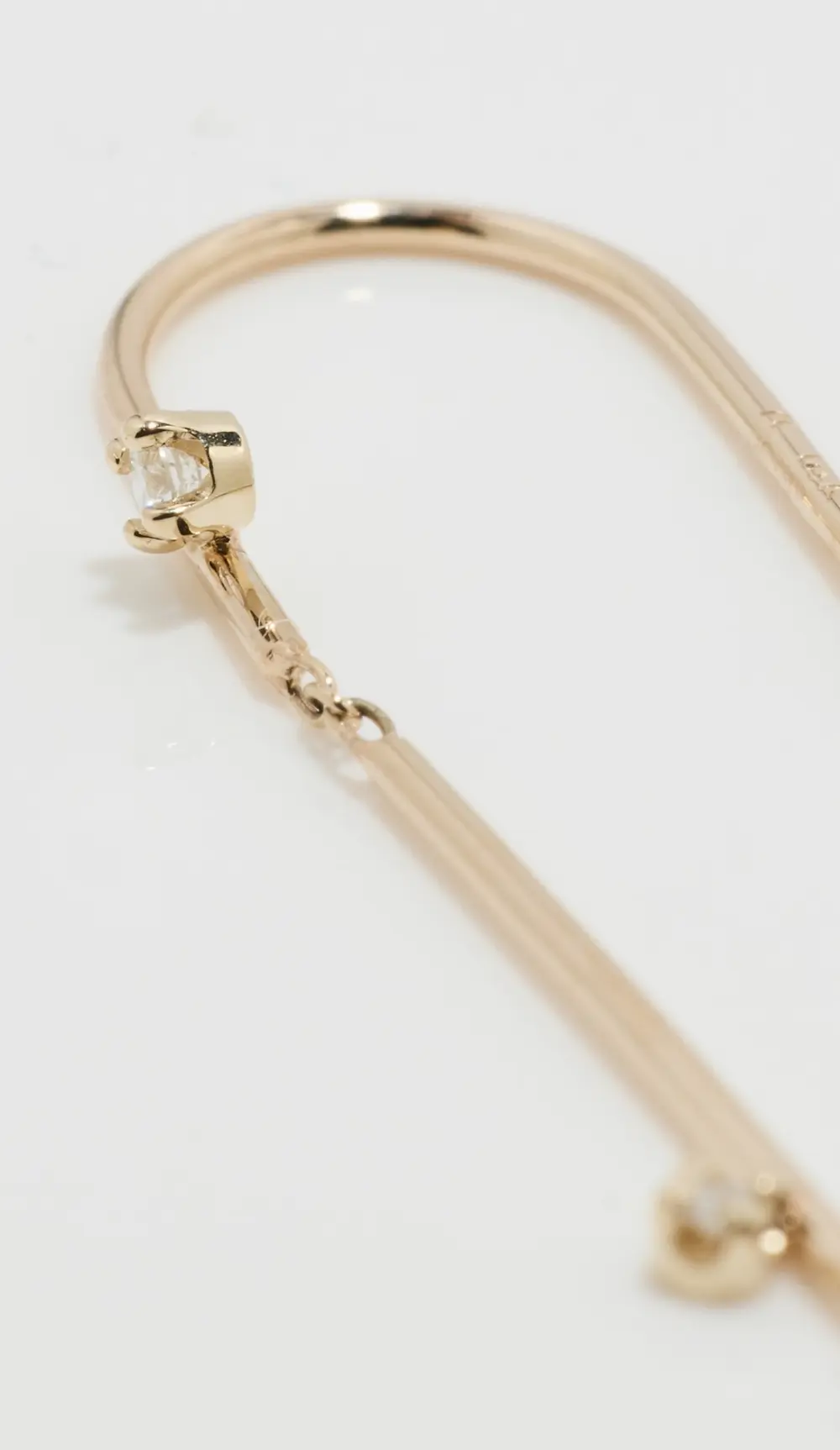 Zoe Chicco 14k Gold Wire Thread Thru Diamond Earrings