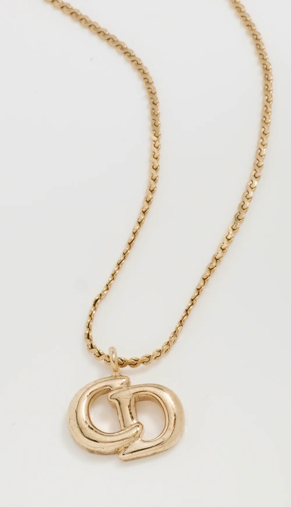 What Goes Around Comes Around Dior Gold CD Small Necklace