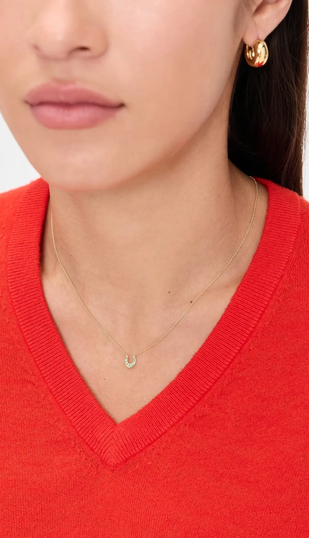 Jennifer Meyer Jewelry Mini Horseshoe Necklace