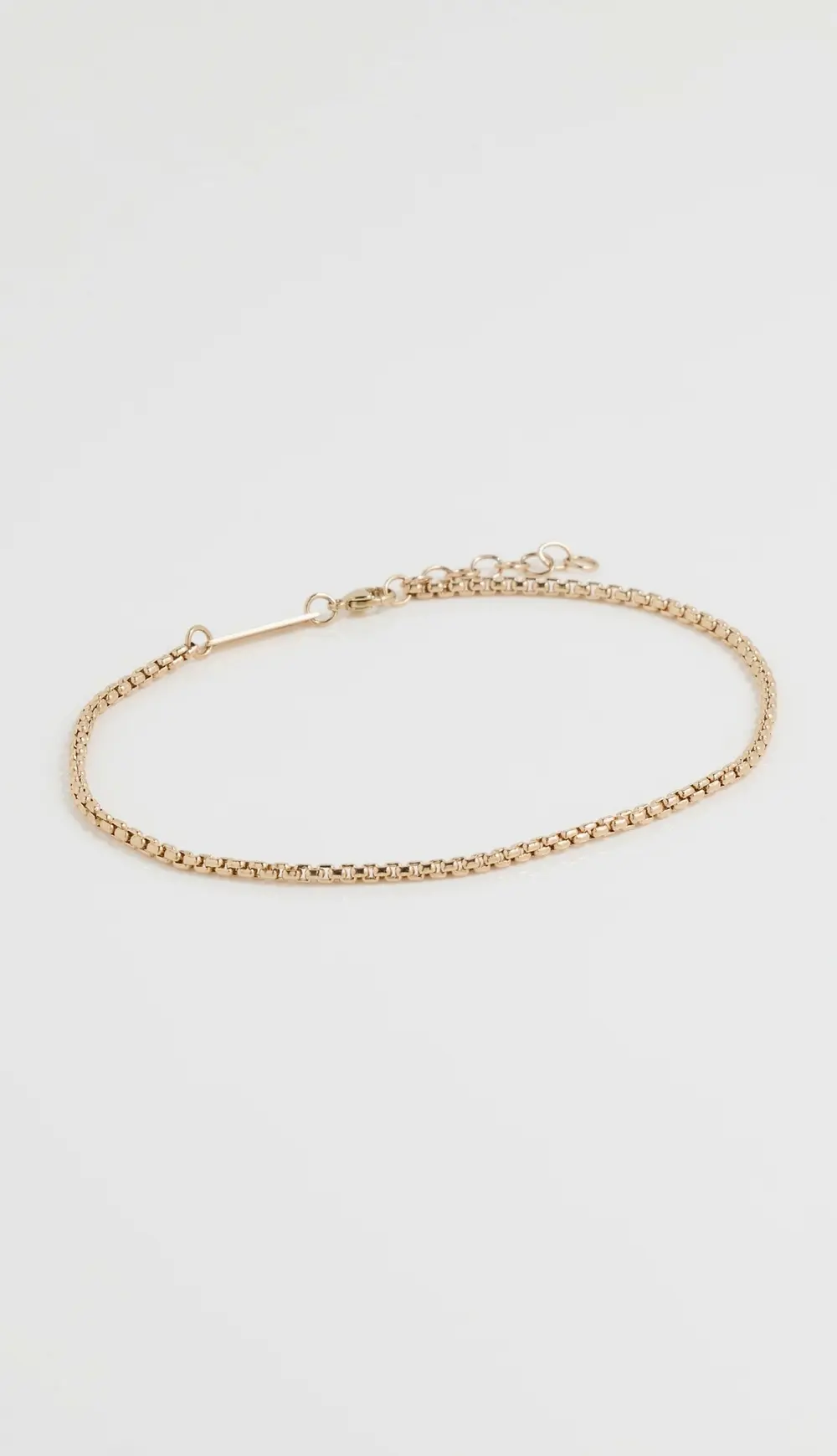 Zoe Chicco 14k Gold Small Box Chain Anklet