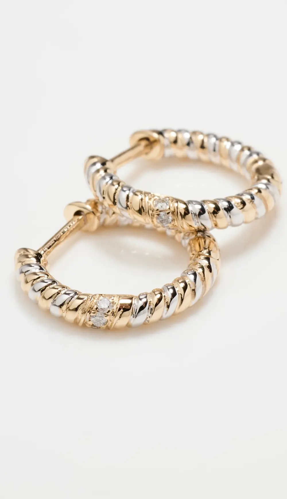 Yvonne Leon Paire De Mini Creole Torsade 2 Ors Earrings