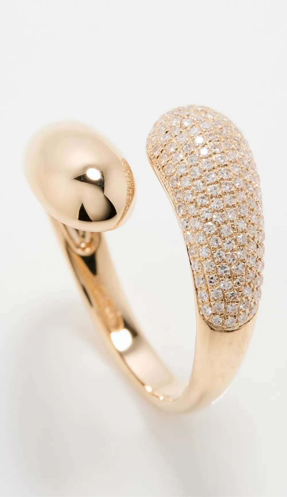 EF Collection Diamond and Gold Jumbo Double Dome Ring