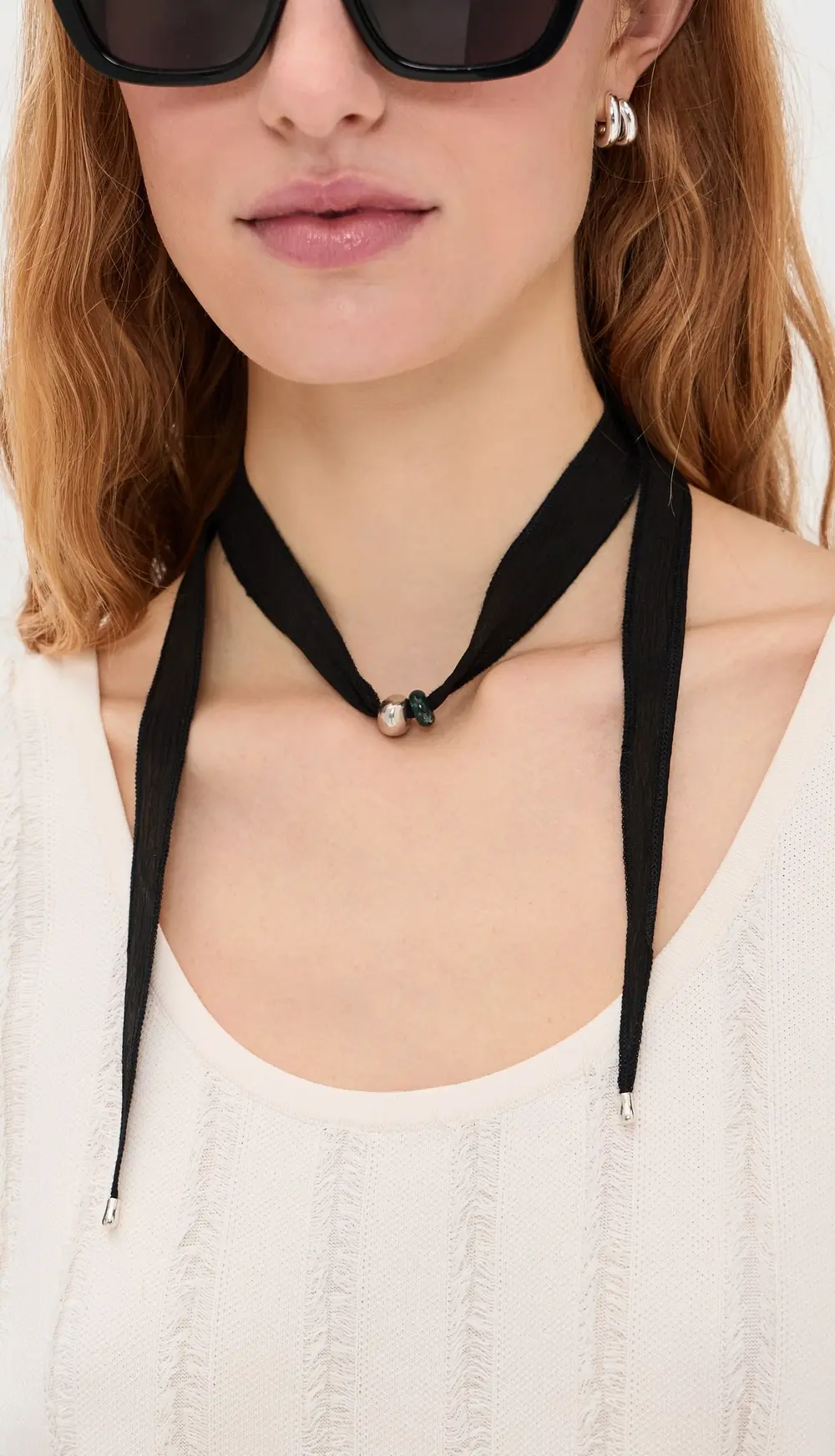 SHASHI Kate Silk Ribbon Tie