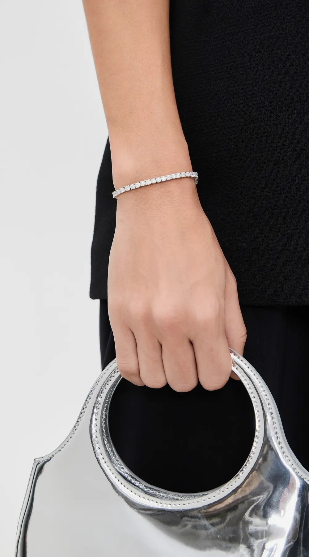 BaubleBar Bennett Silver Tennis Bracelet