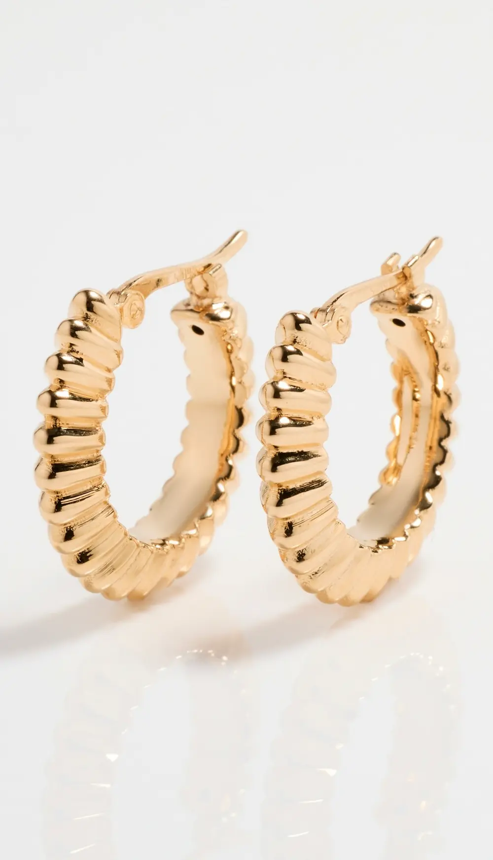 Ariel Gordon Jewelry Ridged Knife Edge Helium Hoops