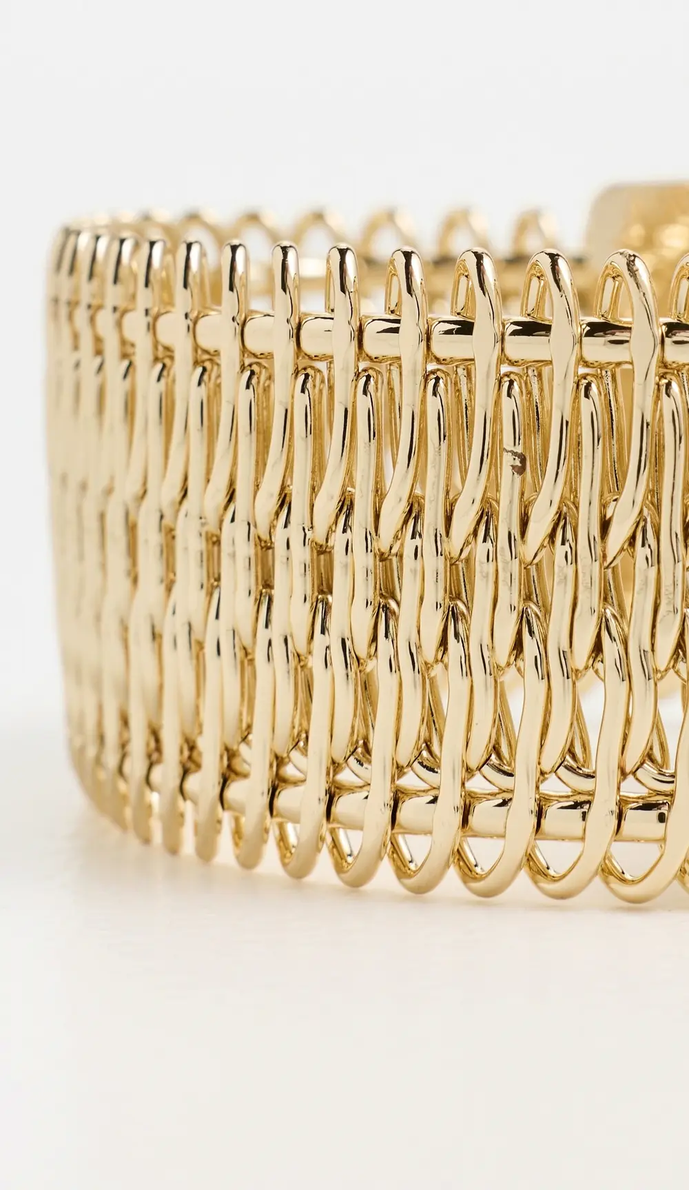 By Adina Eden Mesh Open Cuff Bangle Bracelet