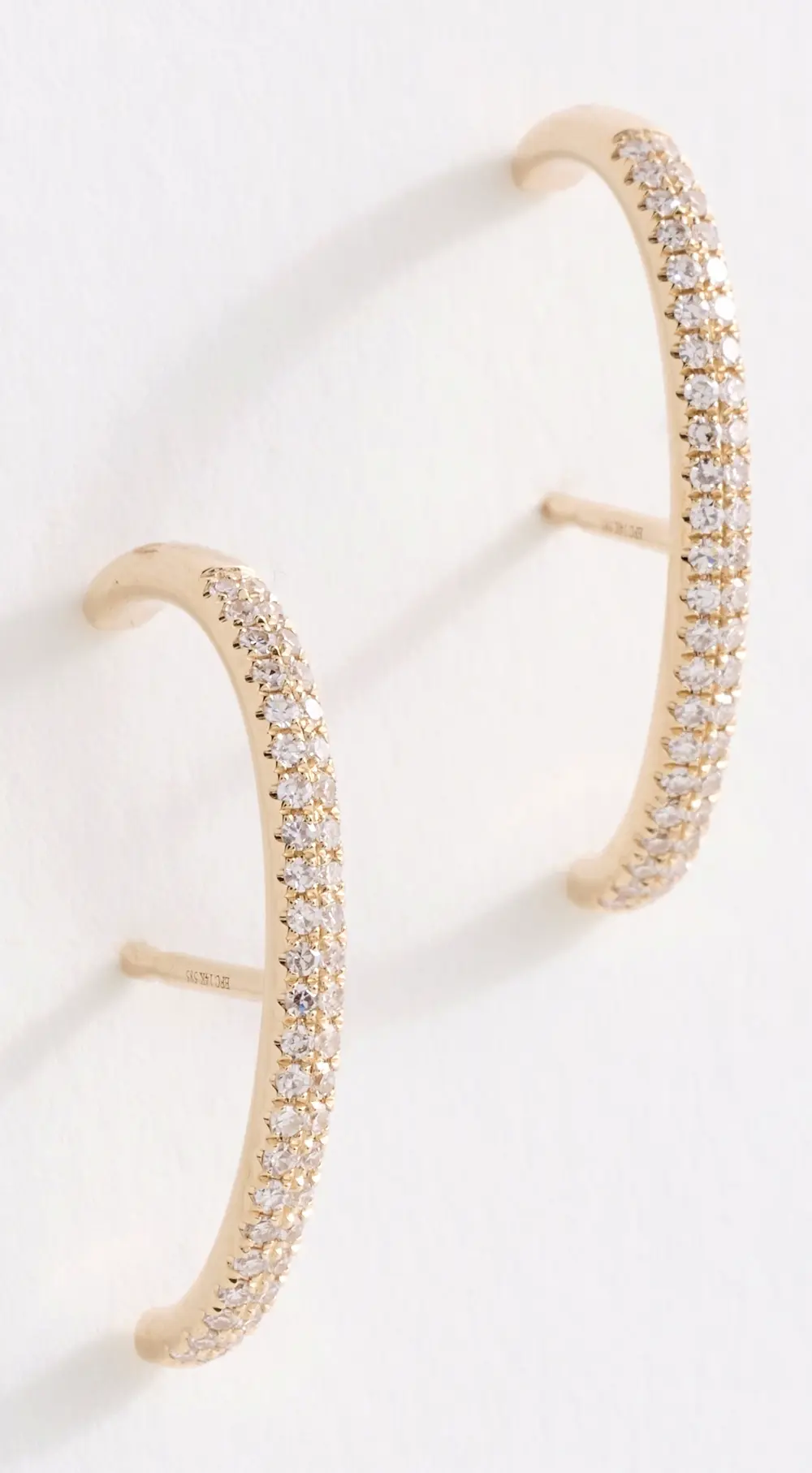 EF Collection 14k Diamond Cuffed Stud Earrings