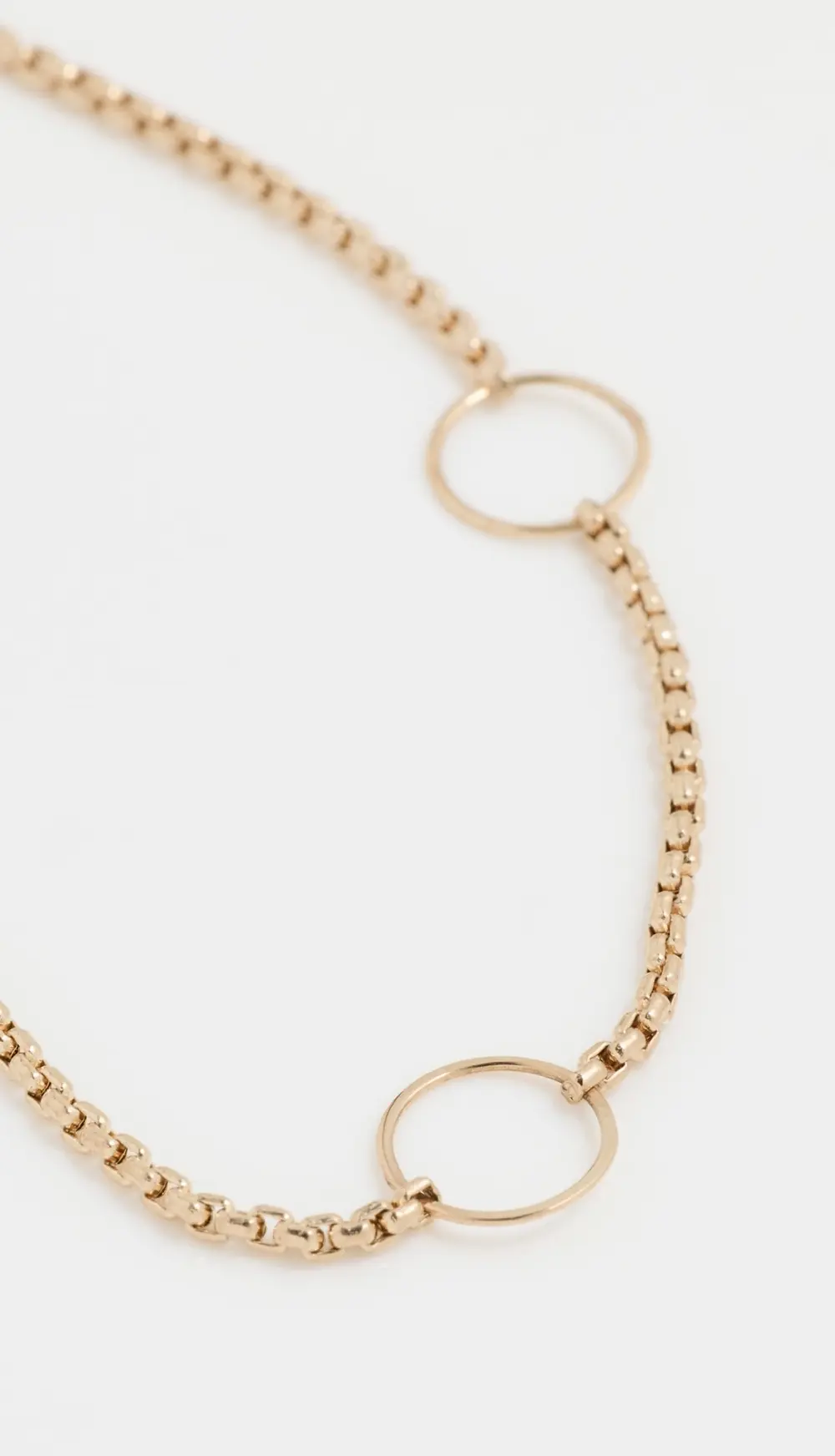 Zoe Chicco 14k Gold Circles Station Xs Box Chain Necklace