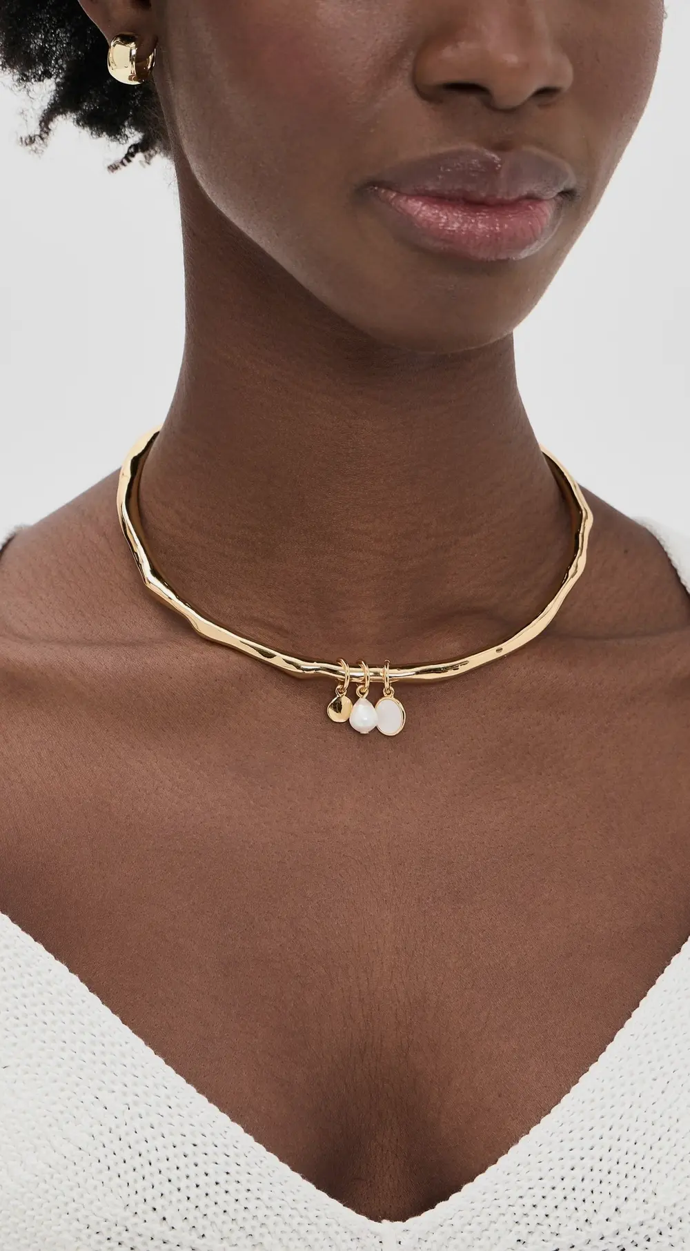 Madewell Mother-of-Pearl Wire Choker Necklace