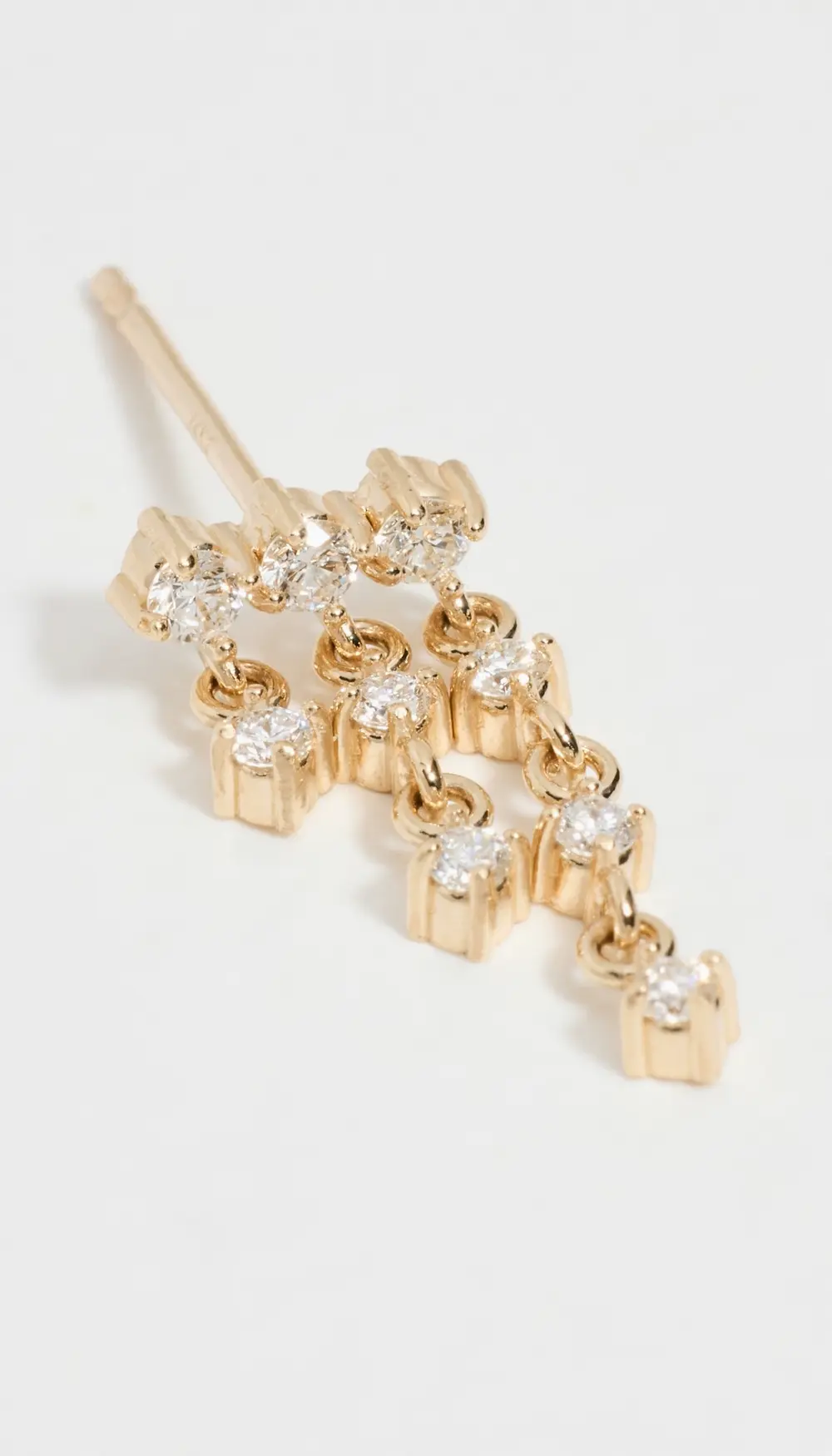 Zoe Chicco 14k Gold Waterfall Prong Set Diamond Earrings