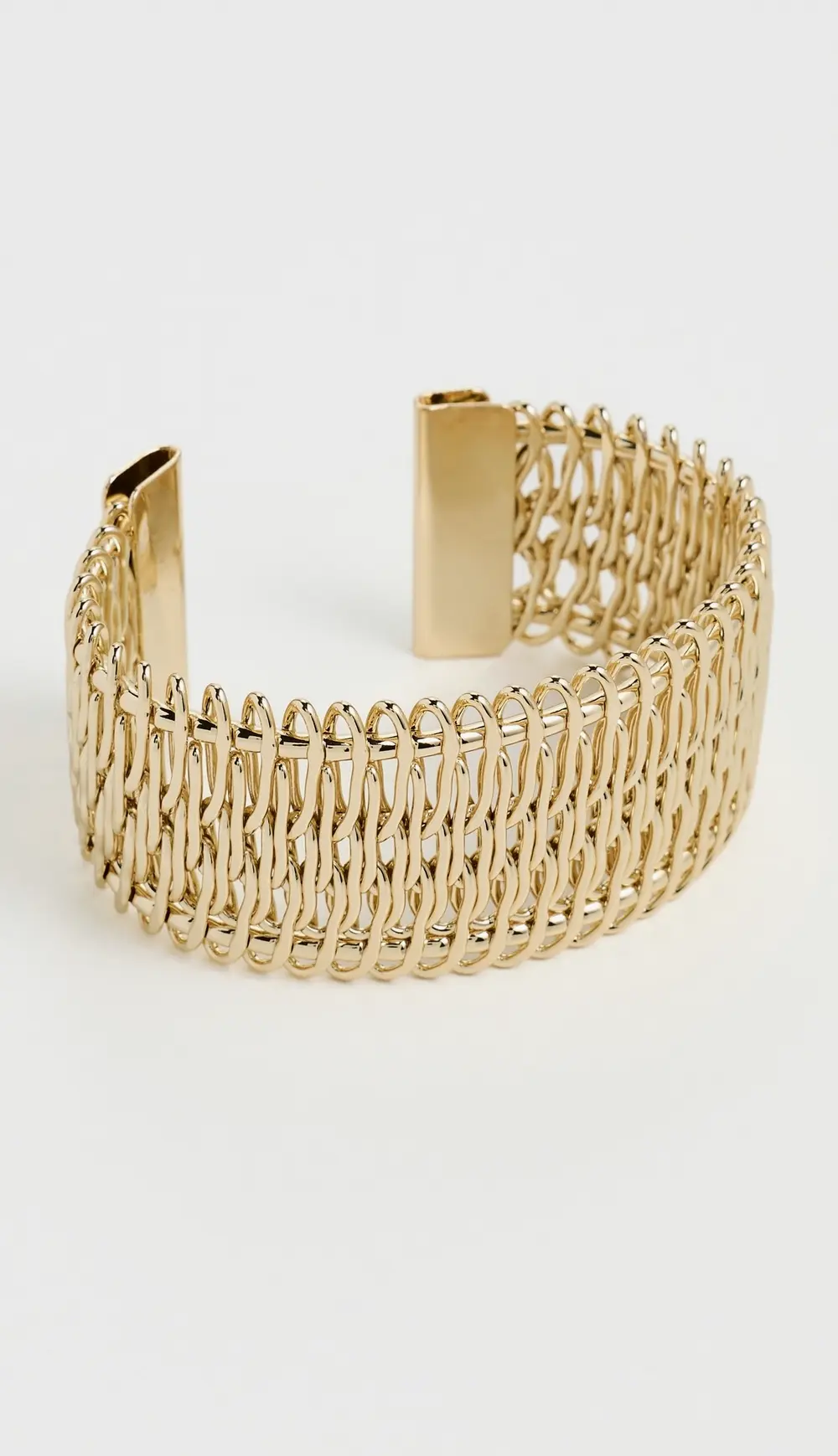 By Adina Eden Mesh Open Cuff Bangle Bracelet