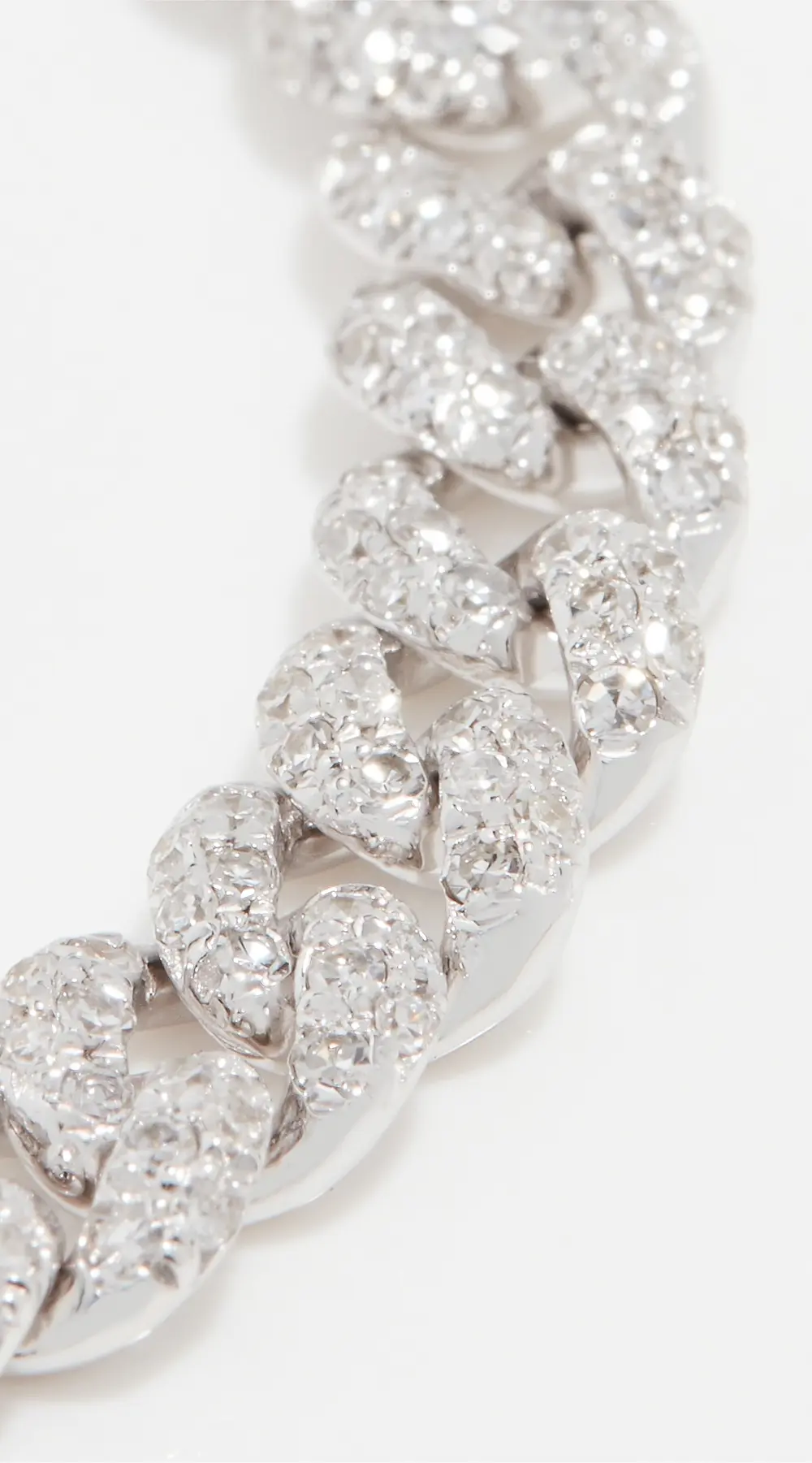 SHAY 18k White Gold Mini Pave Link Bracelet