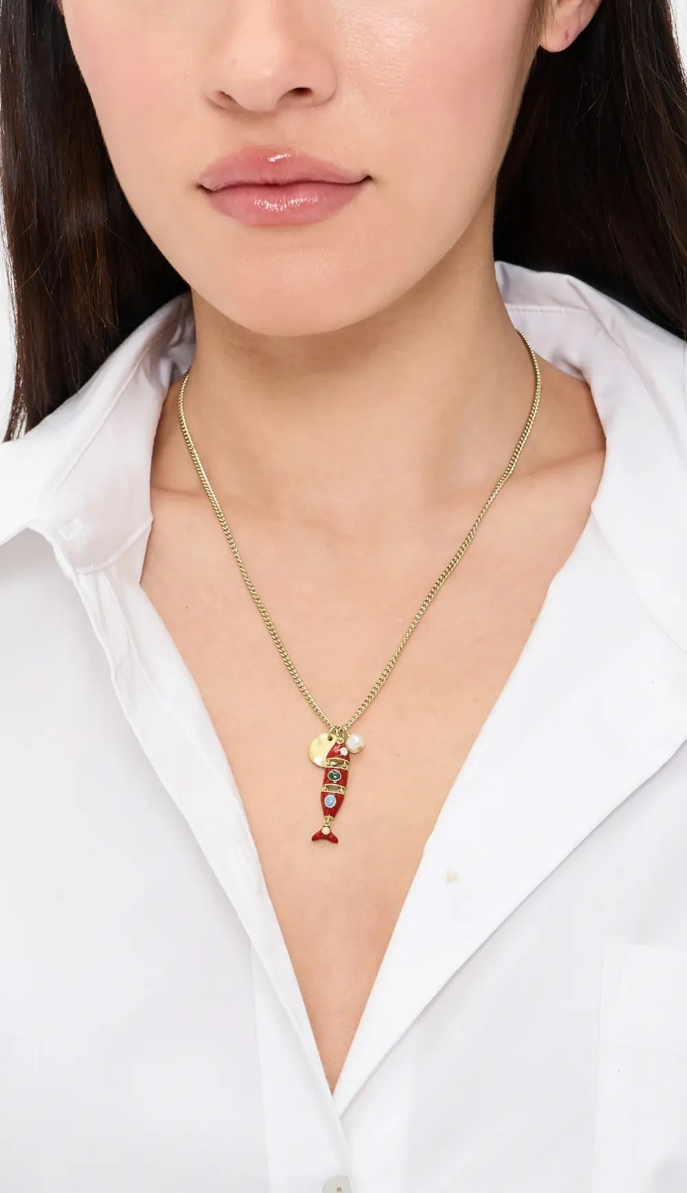 Kenneth Jay Lane Multi-Color Pendant Necklace