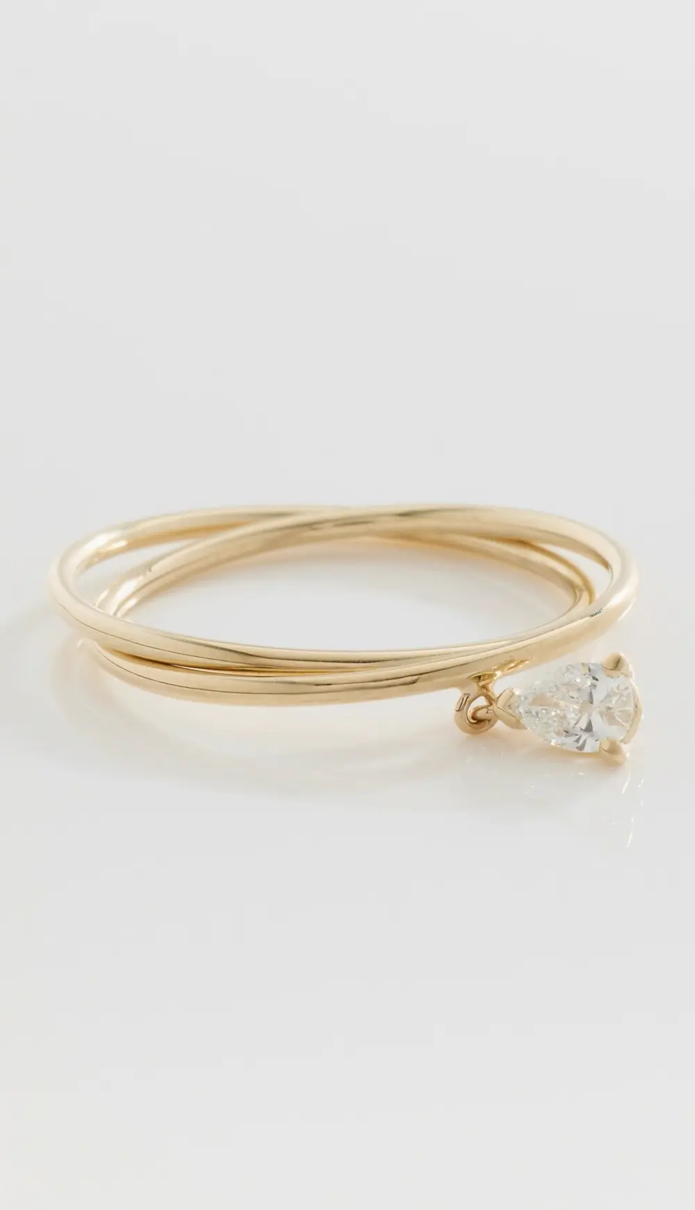 Isa Grutman 14k Double Band Diamond Ring