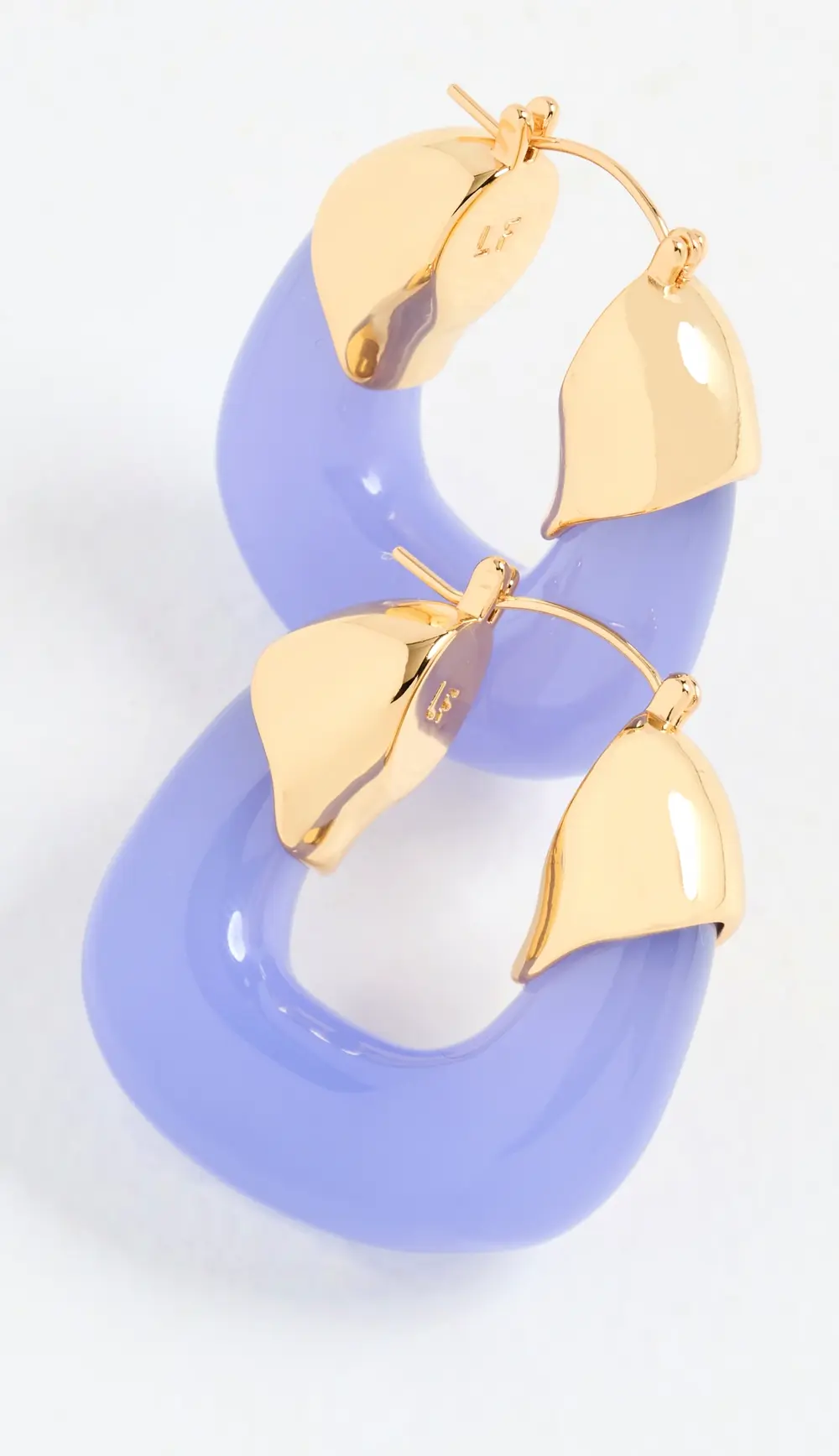 Lizzie Fortunato Organic Hoops In Periwinkle
