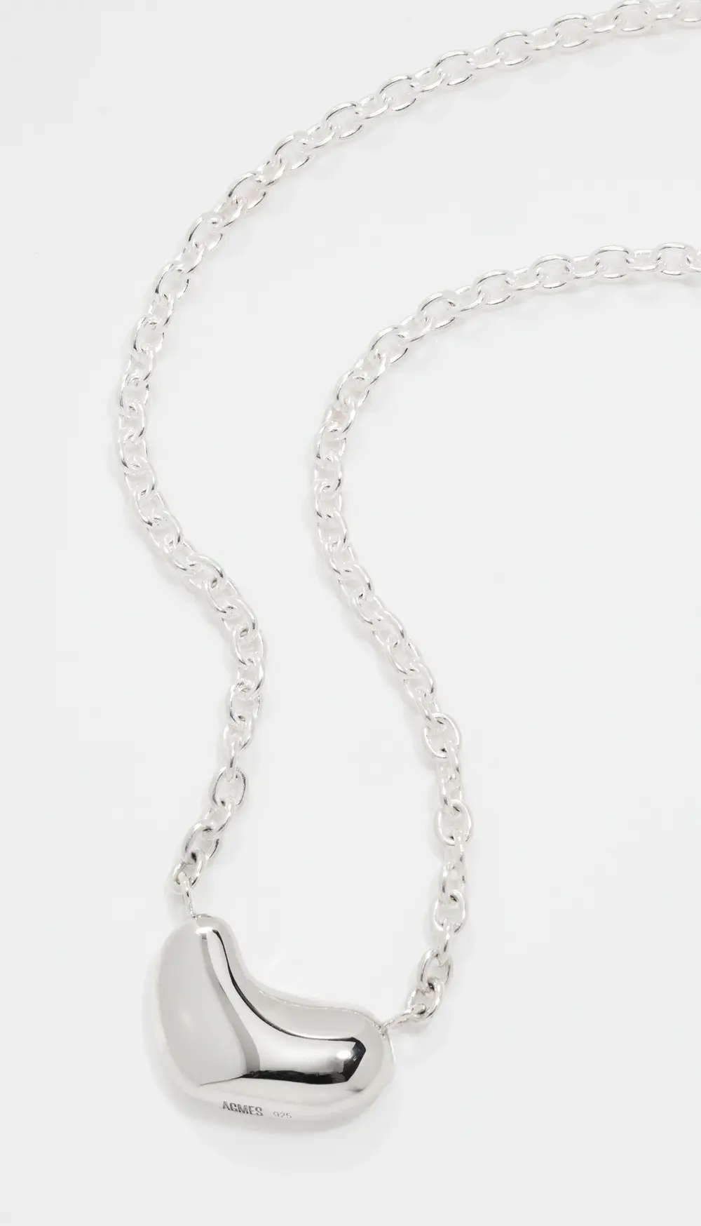 AGMES Small Sculpted Heart Pendant II Necklace