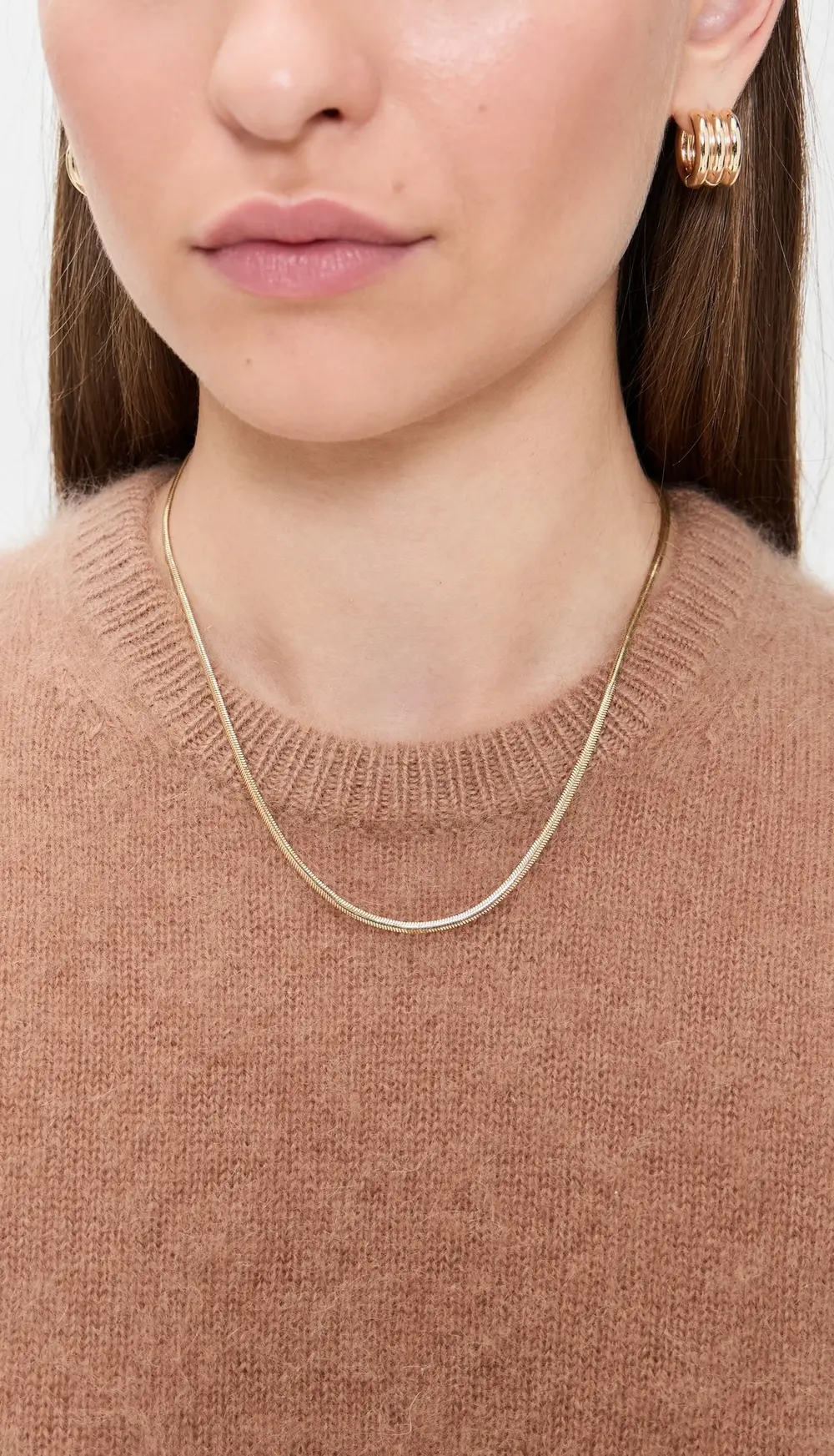 EF Collection 14k Gold Snake Chain Necklace