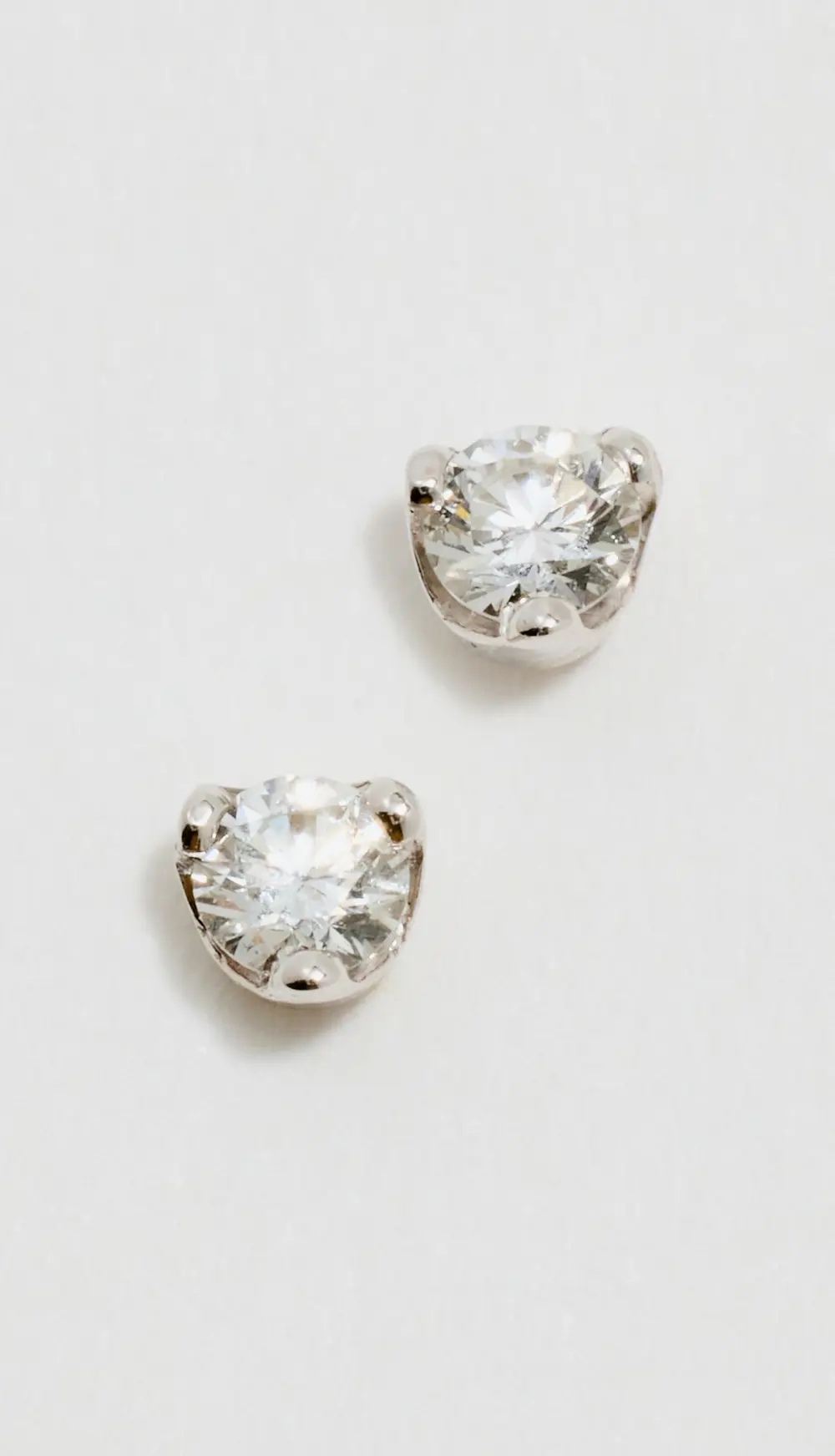 Zoe Chicco 14k White Gold Small 2.4mm Prong Set Diamond Stud Earrings