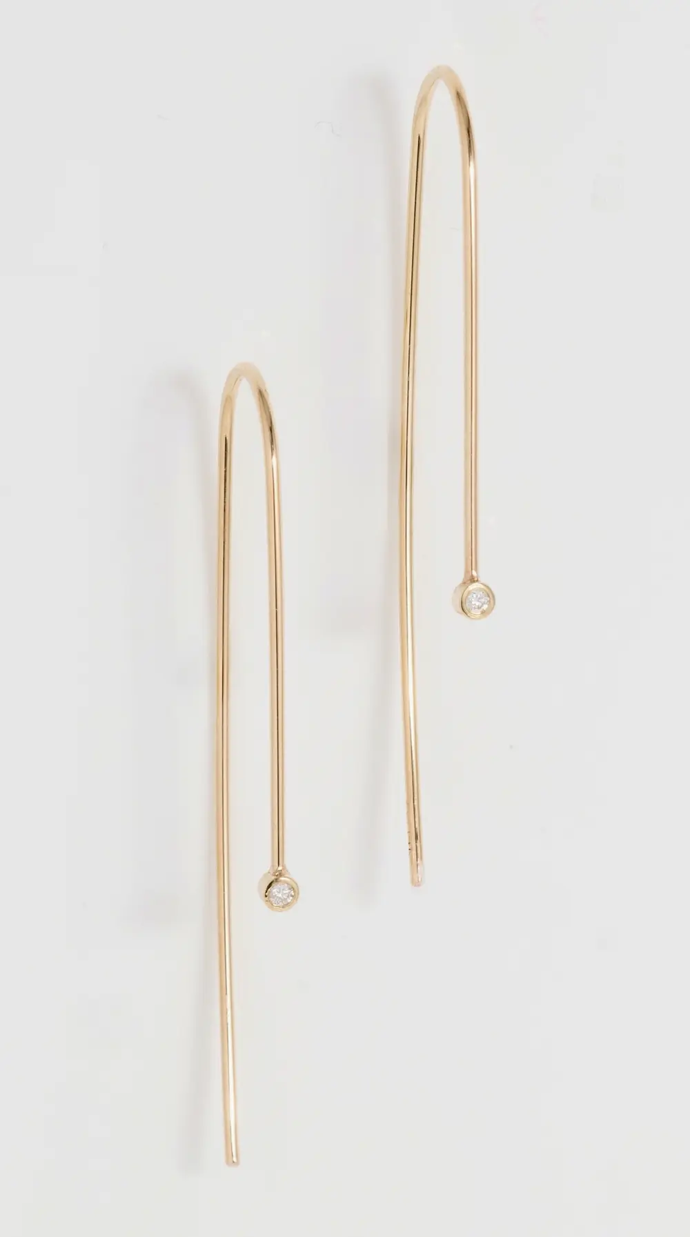 Zoe Chicco 14k Tiny Diamond Bezel Wire Earrings