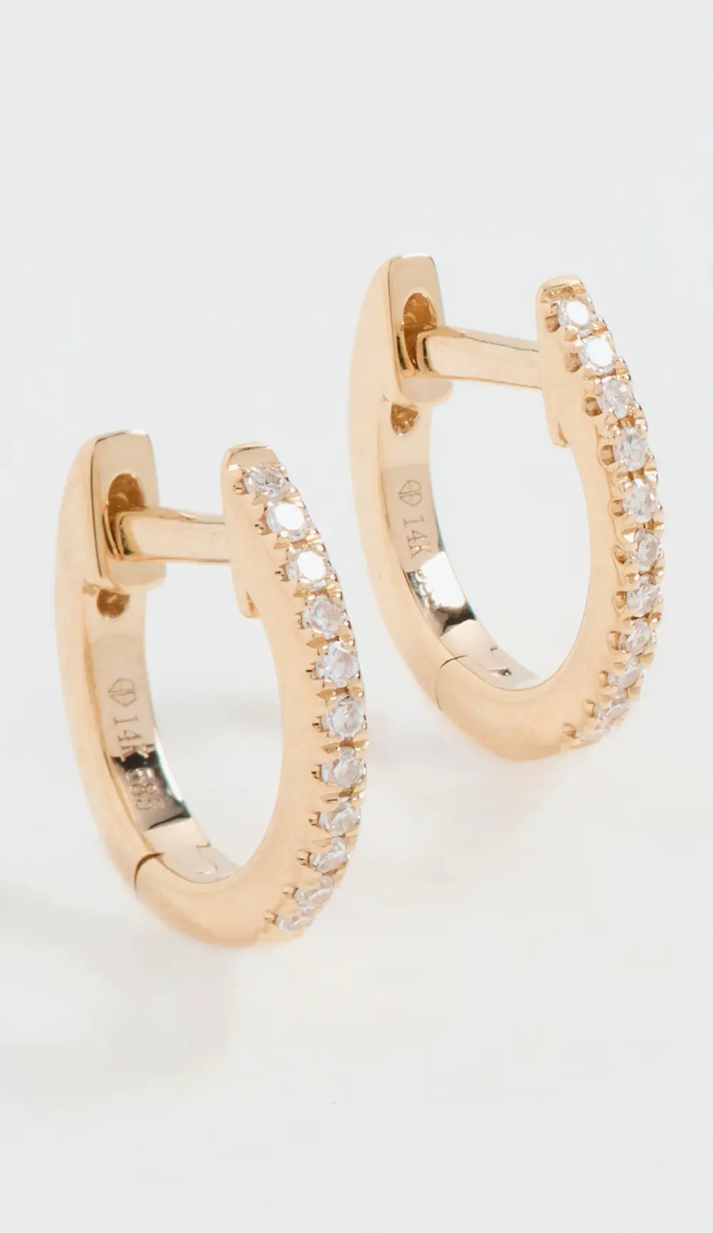By Adina Eden By Adina Eden Fine Diamond 14k Huggie Earrings