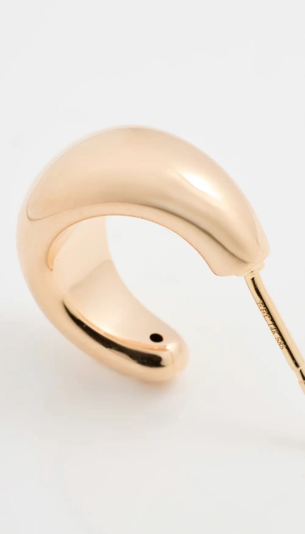 EF Collection 14k Gold Jumbo Dome Hoop Earrings