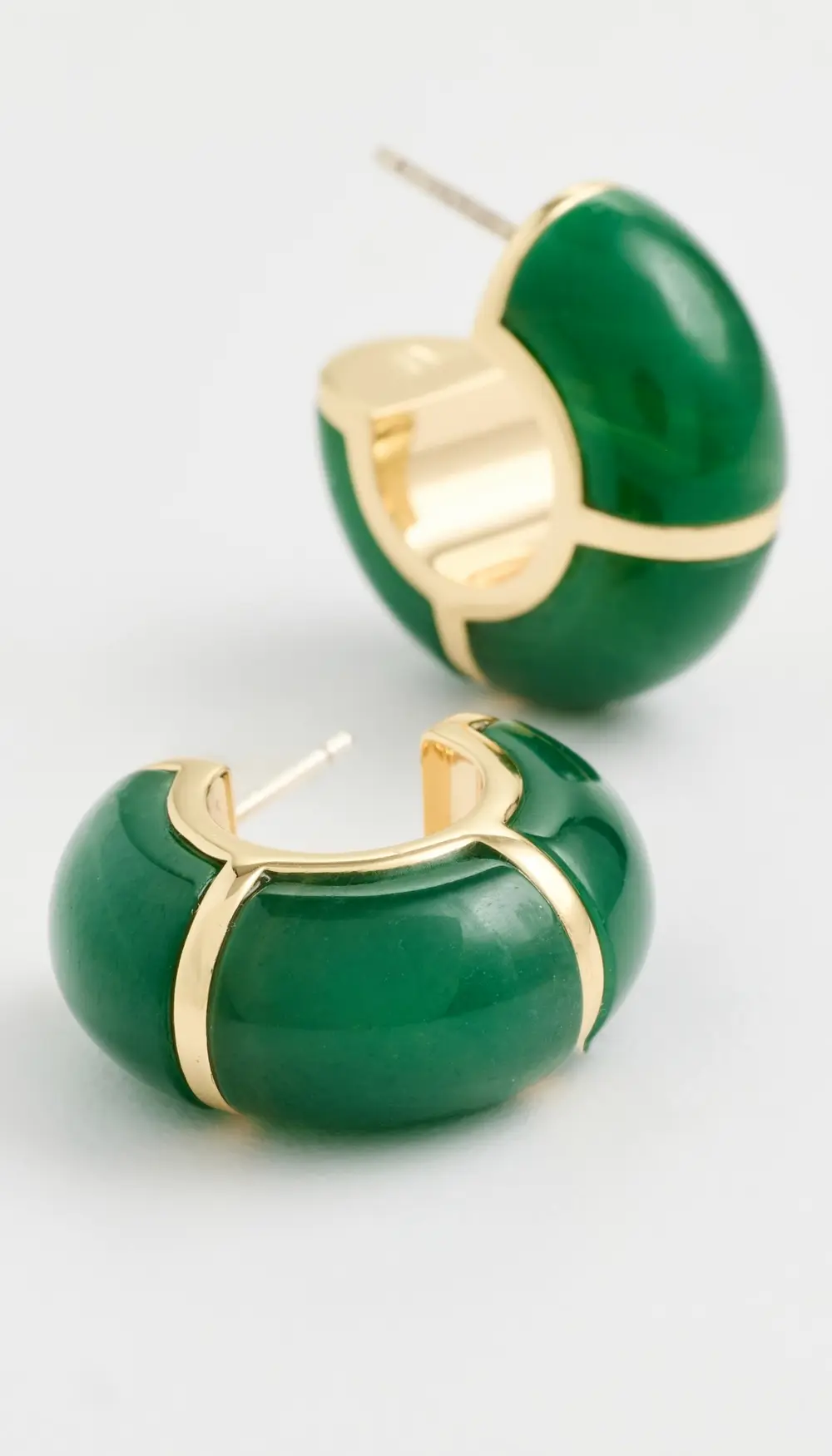 Lizzie Fortunato Zellige Hoops In Green Jade