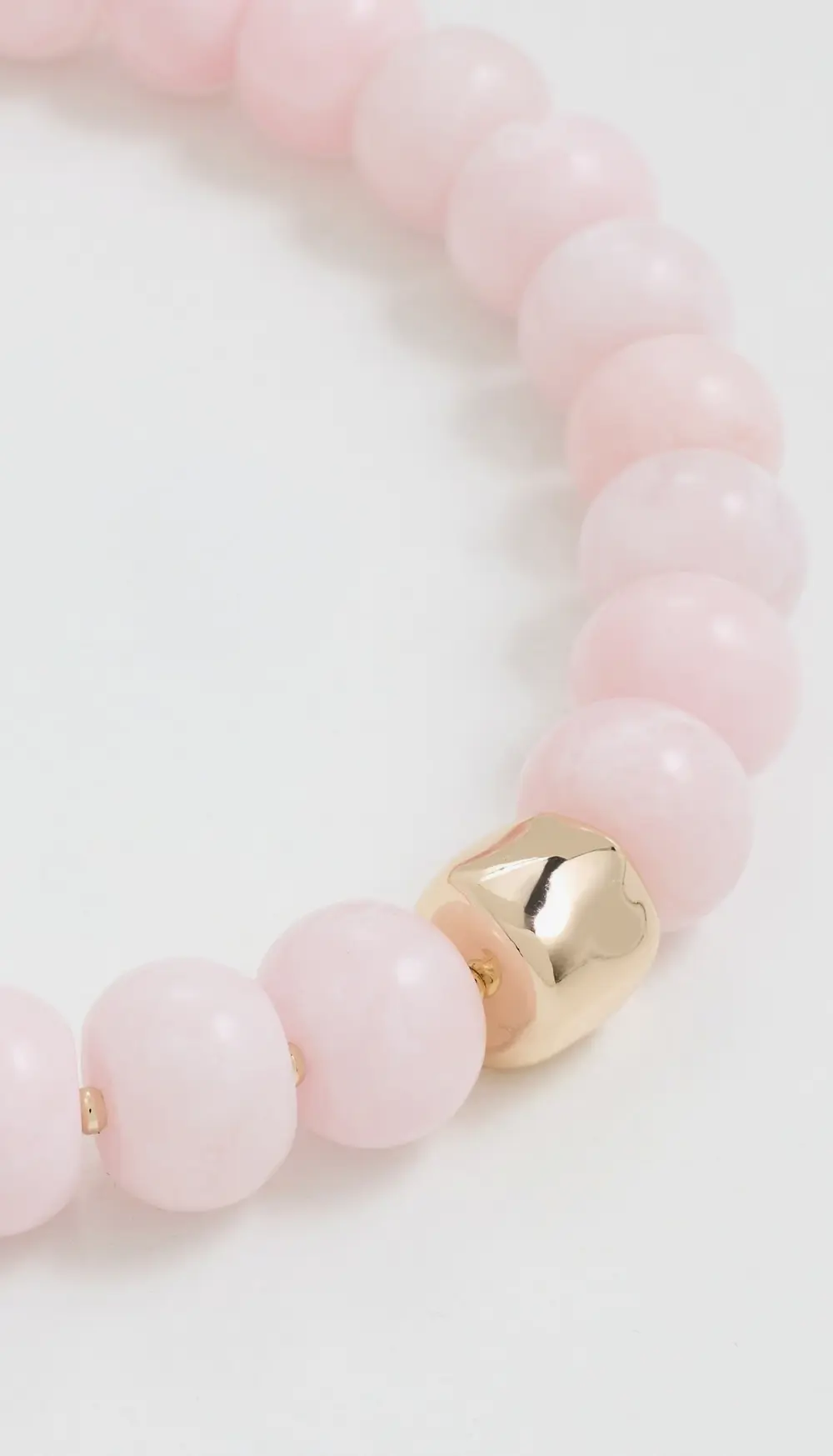 Ettika Power Bead Statement Necklace in Rose Quartz