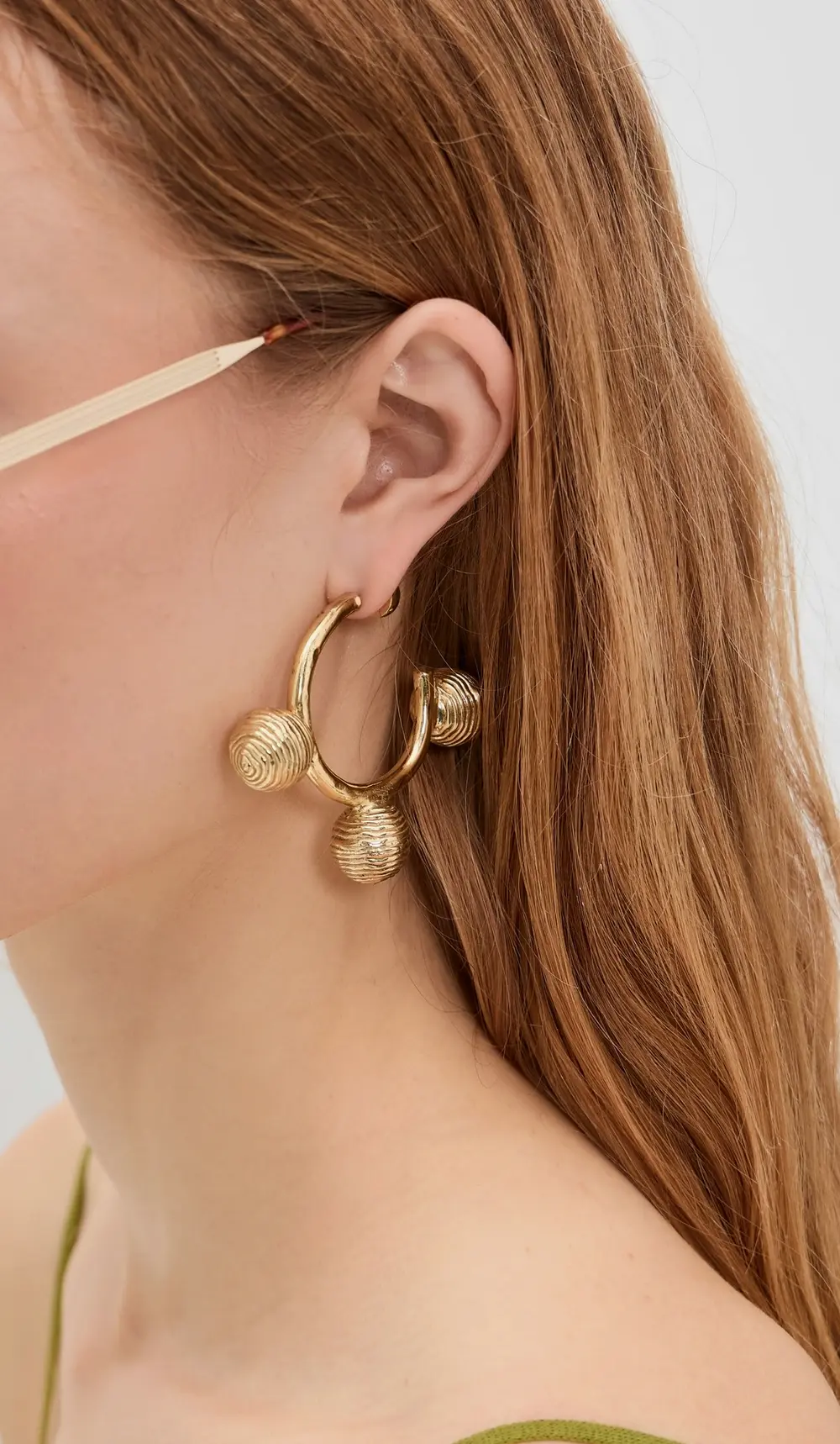 ALÉMAIS Le Jardin Spiral Ball Hoop Earrings