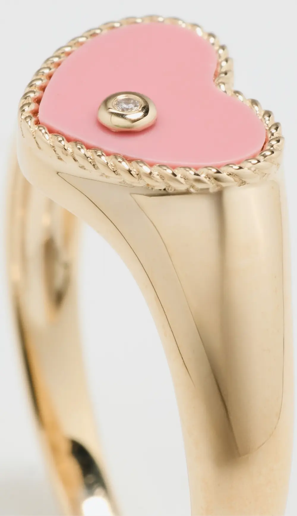 Yvonne Leon Baby Chevaliere Coeur Rose Ring