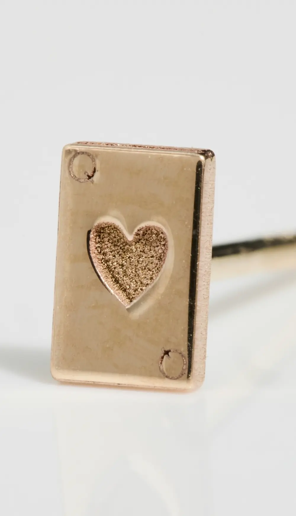 Zoe Chicco 14k Gold Itty Bitty Queen of Hearts Stud Earring