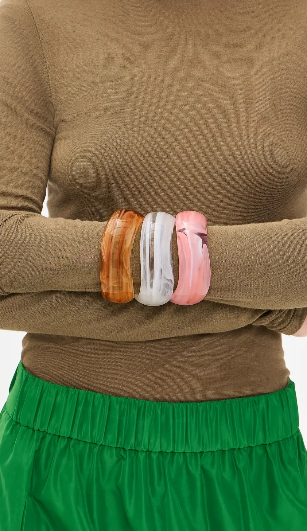 By Adina Eden Pop of Color Resin Bangle Set